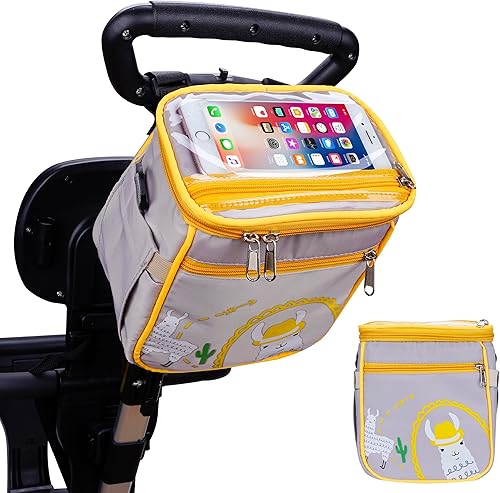 Miniatura 4 de Bolsa de pañales para bebé al aire libre  Bolsa para cochecito de bebé, contenedor de almacenamiento para pañales, toallitas y juguetes (gris)