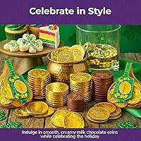 Vista 7 de Madelaine - Monedas de oro de chocolate con leche maciza, altamente detalladas, suaves y cremosas (tamaños surtidos, 6 bolsas de malla)