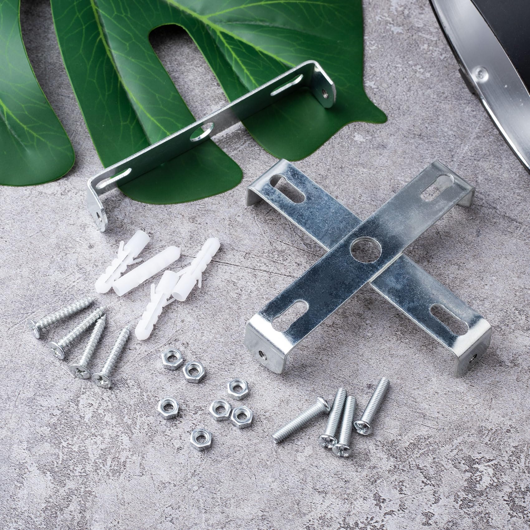 Led Bathroom Lights 6-Pack Light Fixture Mounting Brackets - 3.5/3.9/4.5  Inch Silver Metal Ceiling Mounts Ceiling Mount Brackets, image size:1700x1700