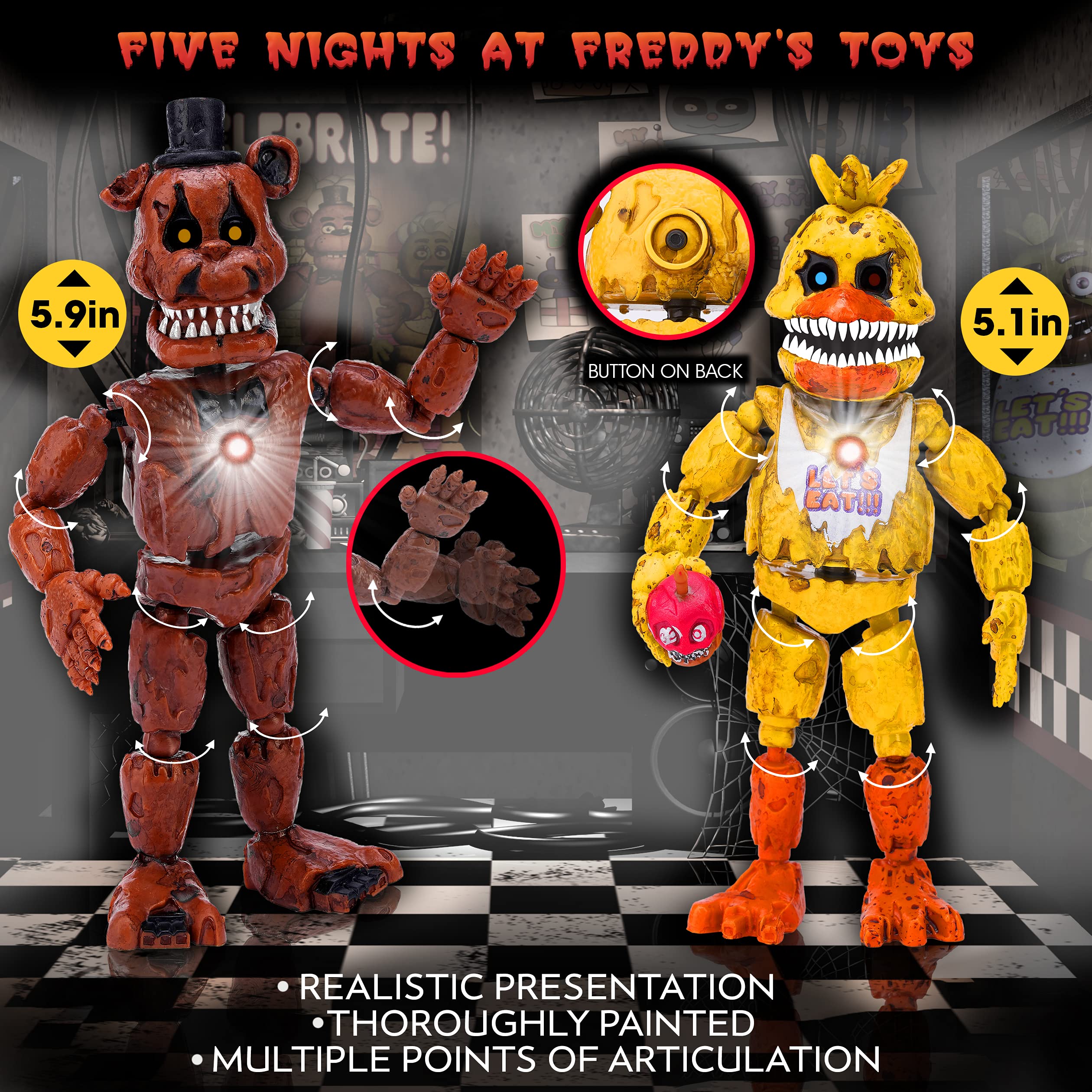 Buy FNAF Action Figures Set of 6 PCS Inspired by Five Nights at