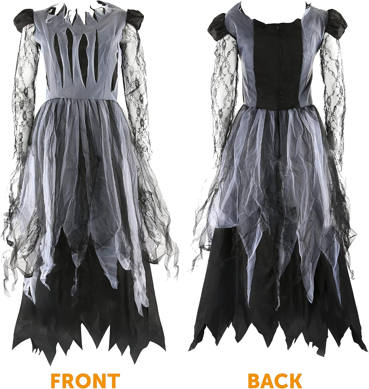 Ladies Ghost Bride Halloween Fancy Dress - Black Dominican Republic | Ubuy