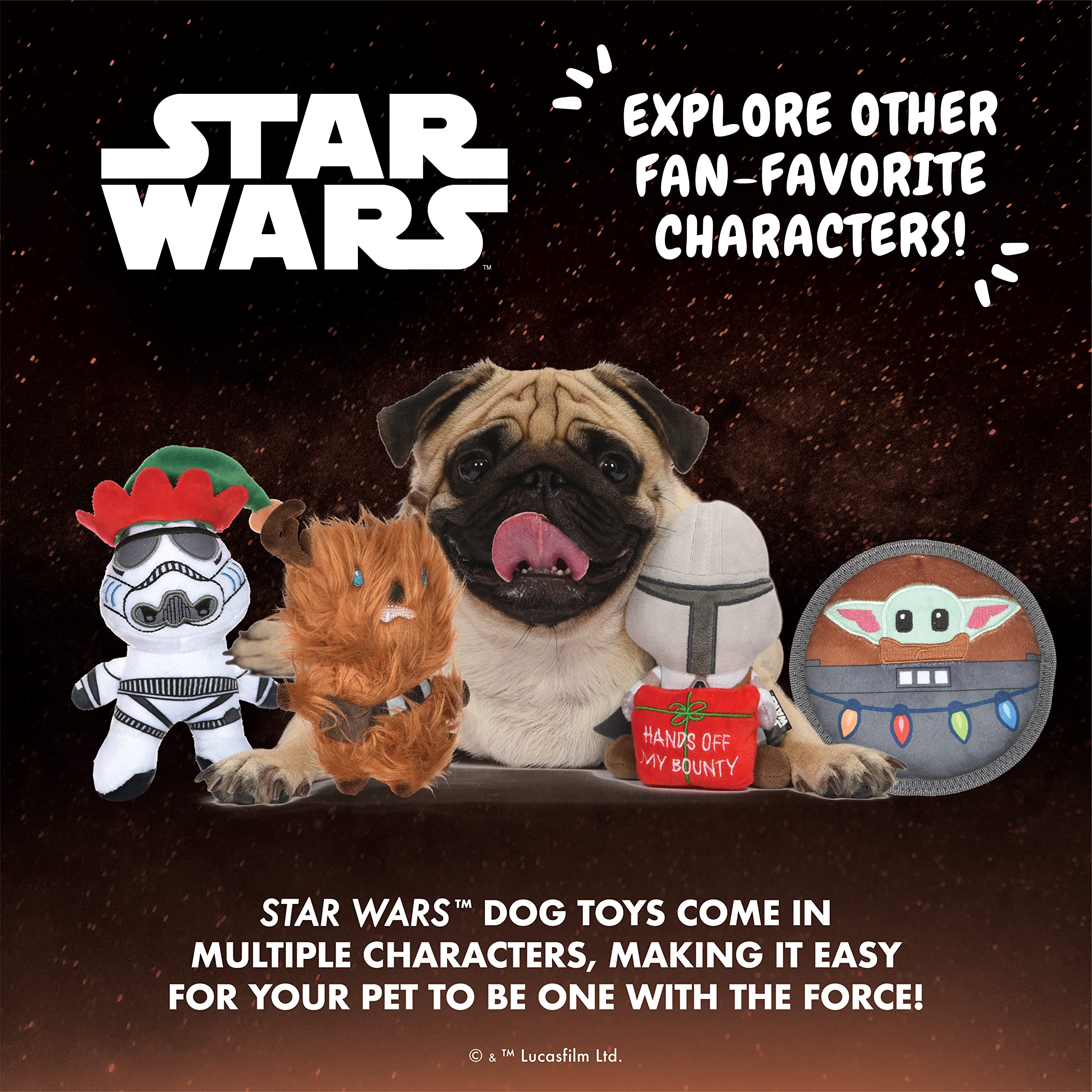STAR WARS Hundespielzeug Darth Vader – Weich, Quietschend, Offizielles Produkt