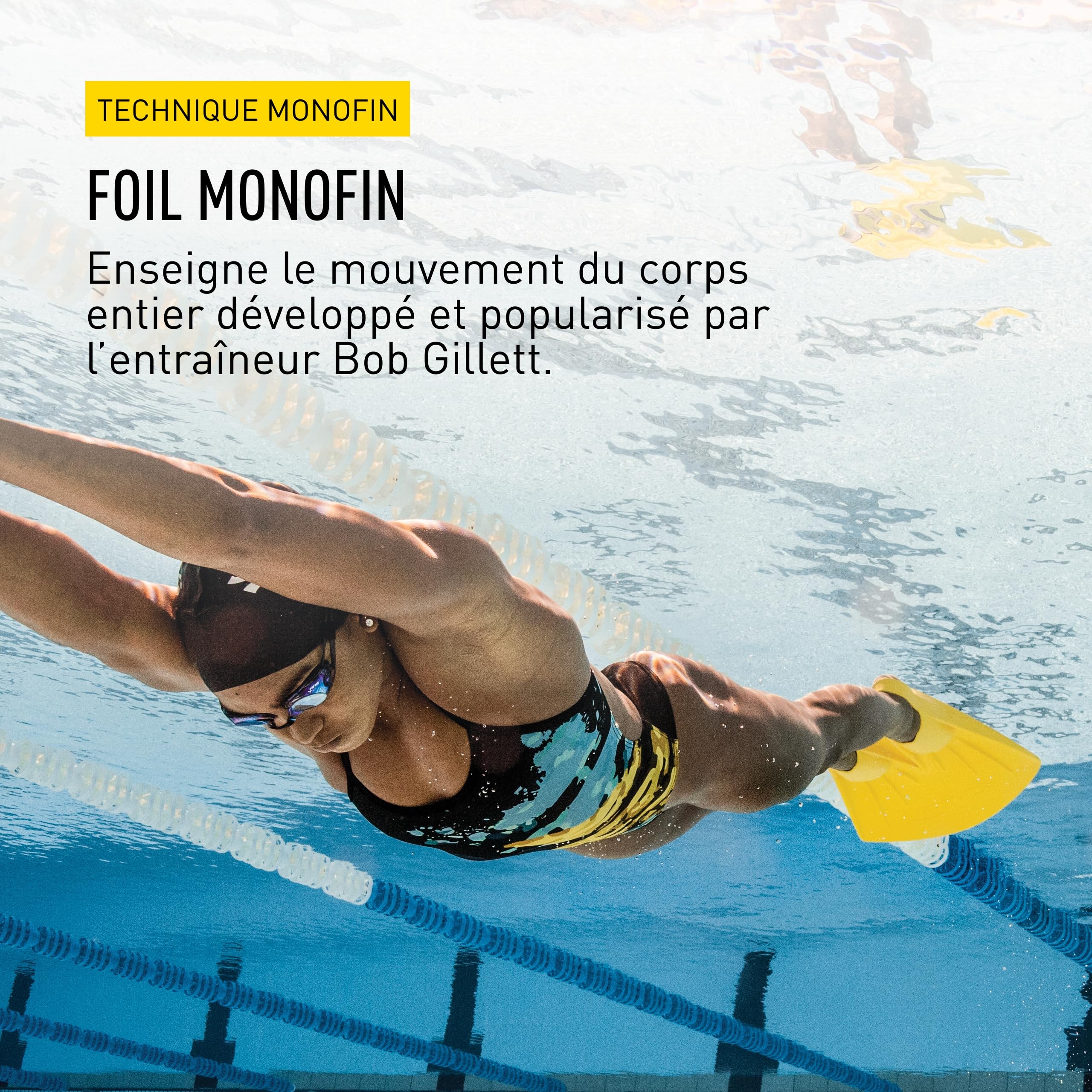 Finis Monopalme Foil, Renforce la Ceinture Abdominale et Les Jambes