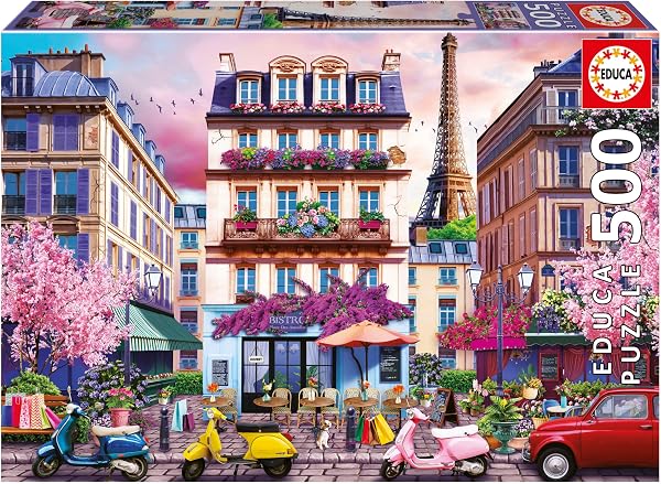 Educa - Puzzle Infantil de 500 Piezas | Distrito de Compras de París | Medidas: 48 x 34 cm | A Partir de 11 años (20548) - 1