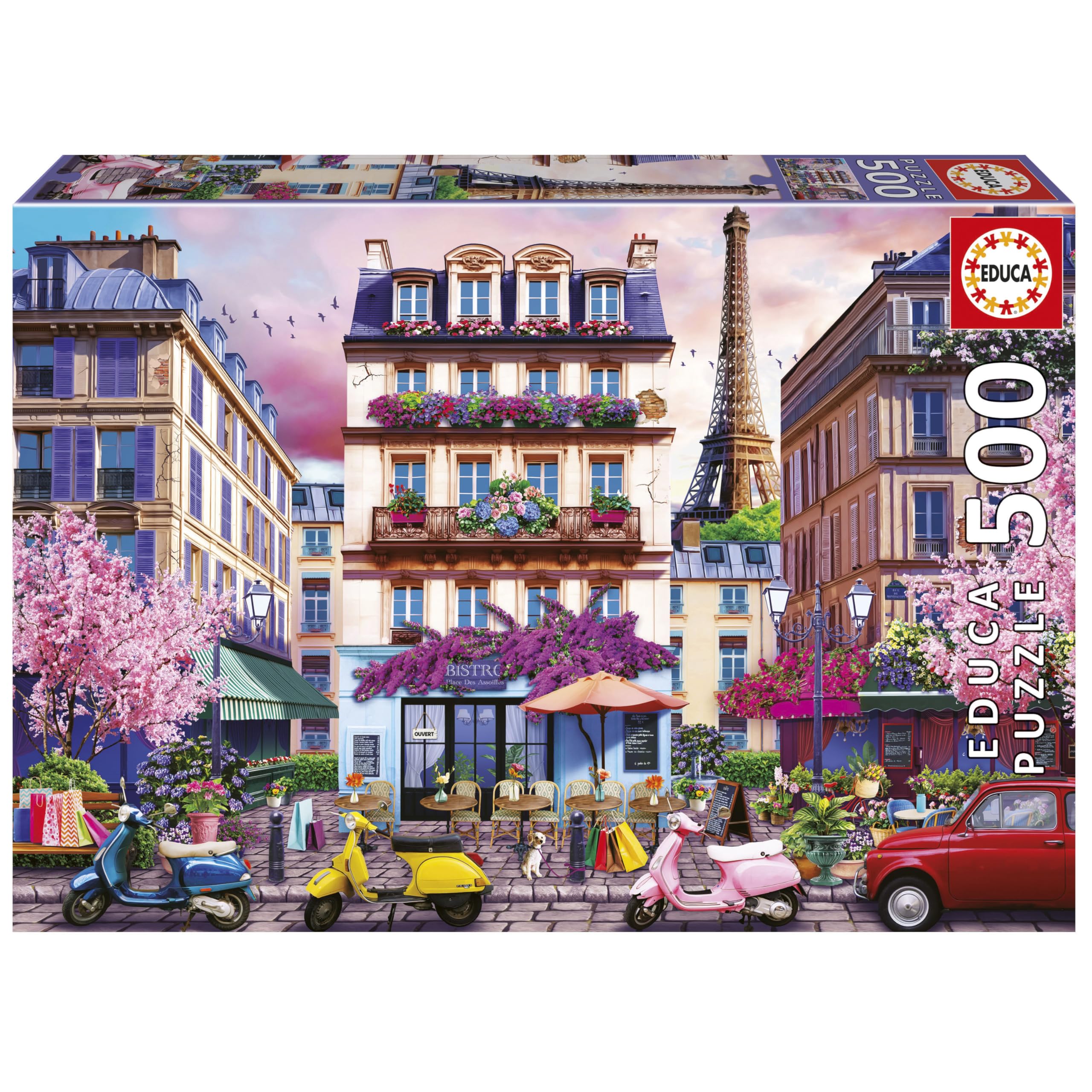 Educa - Puzzle Infantil de 500 Piezas | Distrito de Compras de París | Medidas: 48 x 34 cm | A Partir de 11 años (20548)