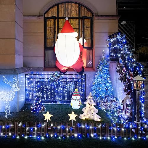 Miniatura 39 de JMEXSUSS Tira de luces de Navidad multicolor de 163 pies con 500 luces LED para exteriores, resistente al agua, alambre transparente, luces Varios