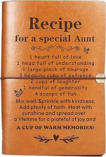 Aunt Recipe Gift-Birthday Mother’s Day Christmas Gift from Niece Nephew-Removable Binder Notebook with Blank Recipe Pages-Promoted to Aunt or Aunt-to-Be Keepsake-Recipe for a Special Aunt Cookbook