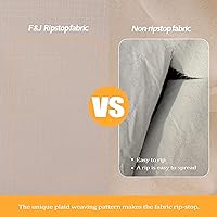 Vista 4 de F&J Outdoors Fundas para muebles de patio, impermeables, resistentes a los rayos UV, para juego de mesa y sillas, beige, 62"x42