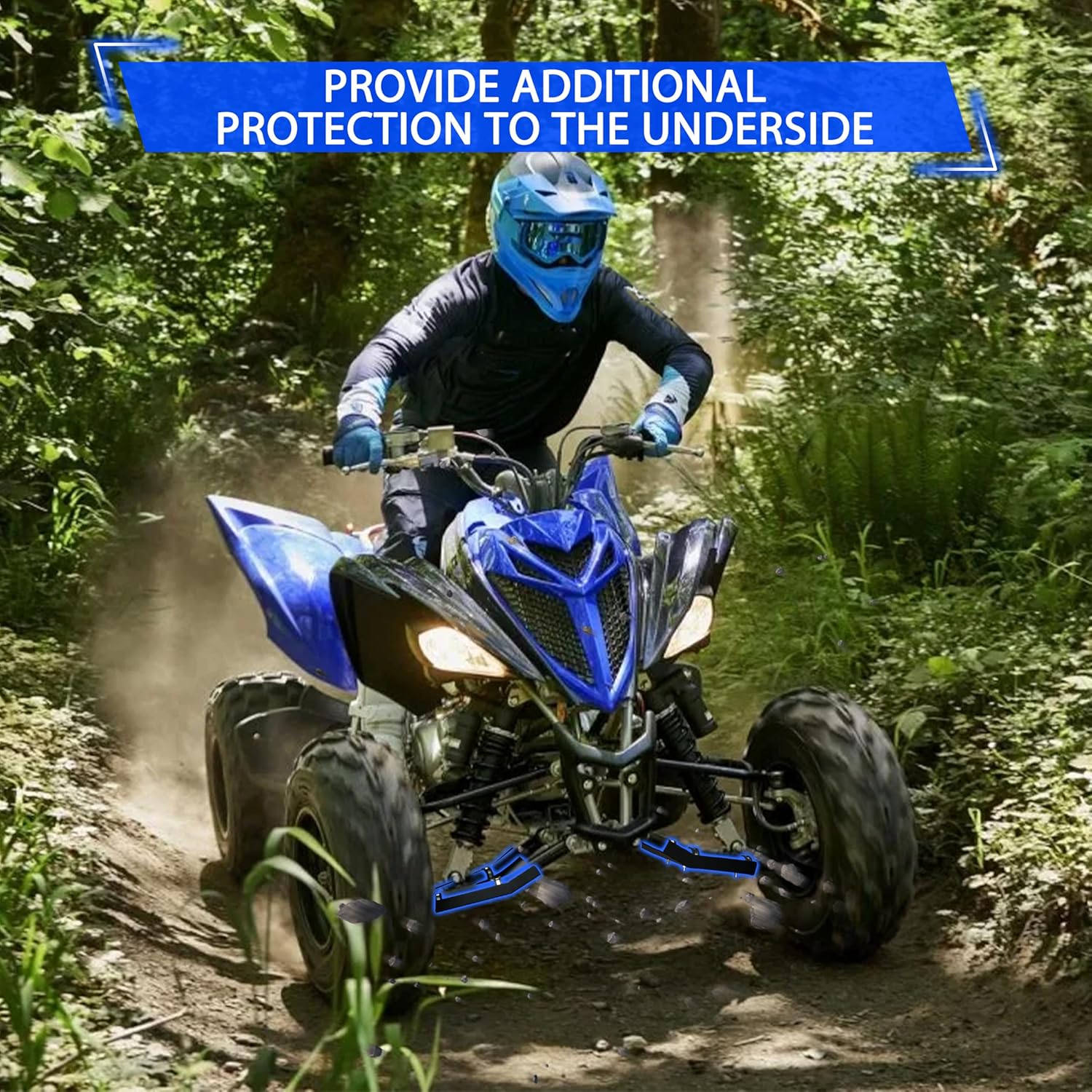 SAUTVS Front A-Arm Guards for Yamaha Raptor 700, Aluminum A-Arm Guards Skid Plate Protector for Yamaha Raptor 700 700R 2006-2025 Accessories (2PCS)