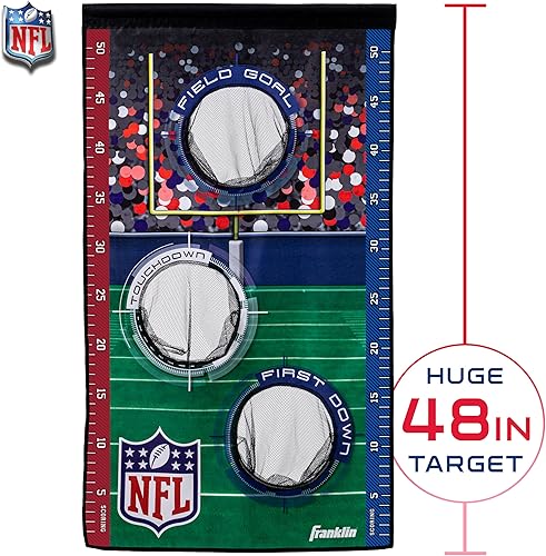 Miniatura 4 de Franklin Sports NFL - Mini juego de tiro de fútbol americano  NFL Door Jam Football Over The Door Target + (4) mini bolas  Juego de lanzamiento de 3