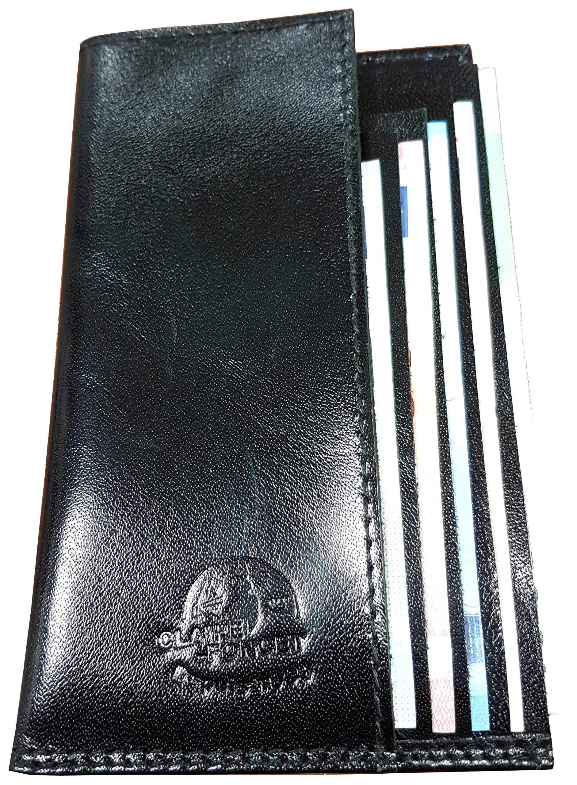 Portefeuille Serveur, Portefeuille Serveuse, Porte Billets en Véritable Cuir de Buffle Premium épais et Rigide Garçon de Café, Bar, Brasserie, Restaurants