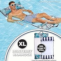 Vista 5 de Aqua - Deluxe Monterey - Flotador de alberca y hamaca de calidad de centro turístico 4 en 1, inflable, multiusos, para adultos