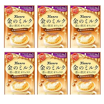 Amazon.co.jp: カンロ 金のミルクキャンディカフェラテ 70g×6袋