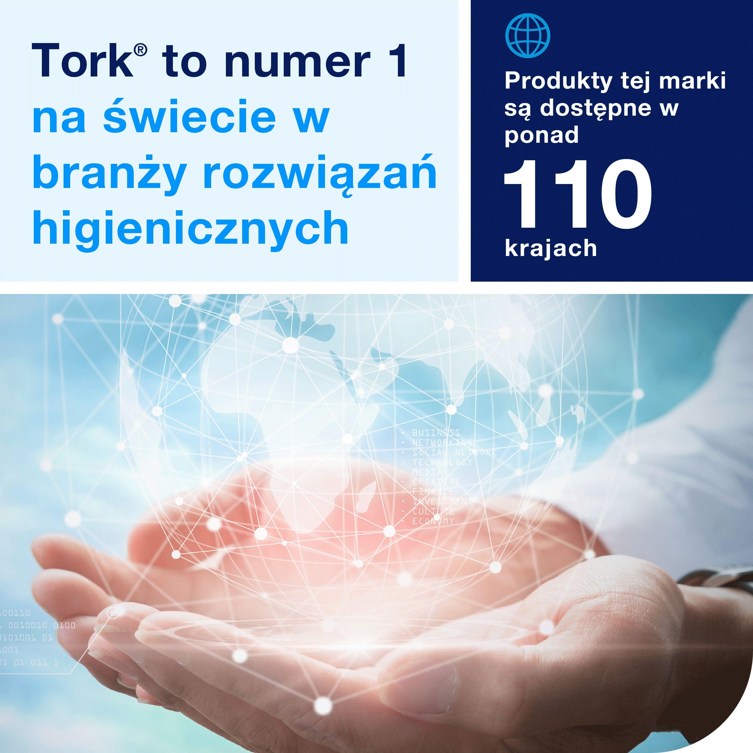 Tork Dozownik mydła z dźwignią do mydła w płynie i środków dezynfekujących rąk, Elevation – 560101 – higieniczny, szczelny system dozownika S1, biały