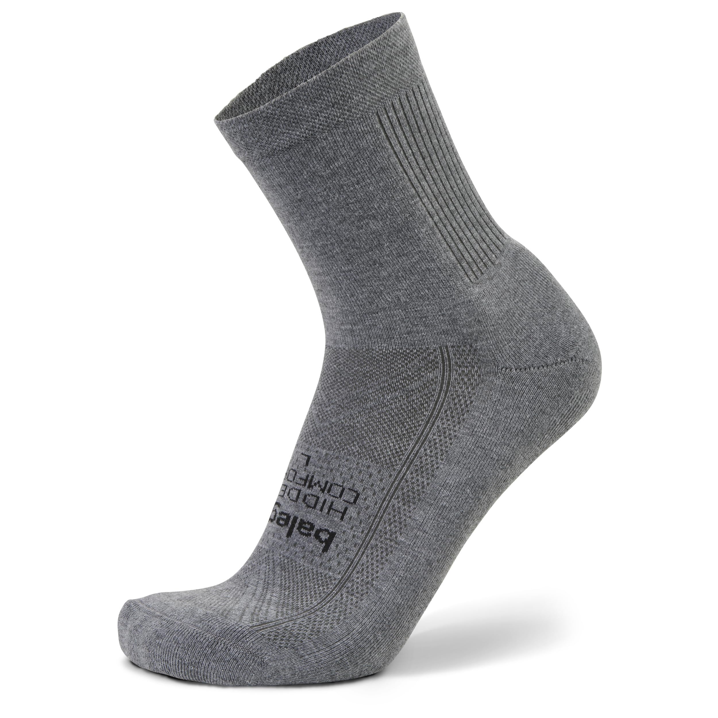 Balega Hidden Comfort Mini Crew Socks, Charcoal, S