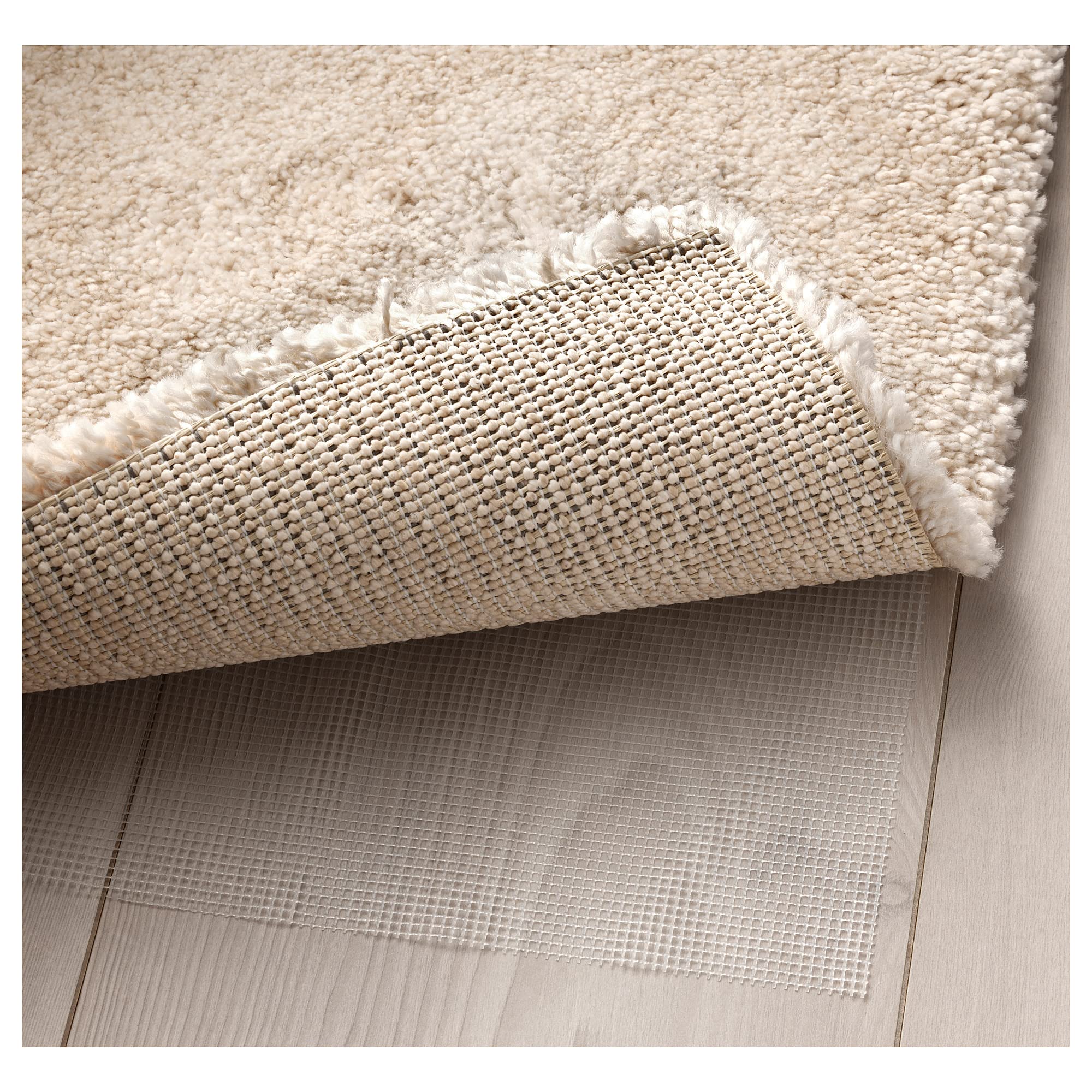 Ikea STOENSE Teppich, Niederflor, 133x195 cm, cremefarben