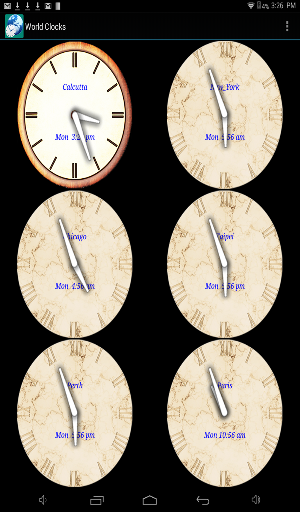 World Clocks App on the Amazon Appstore