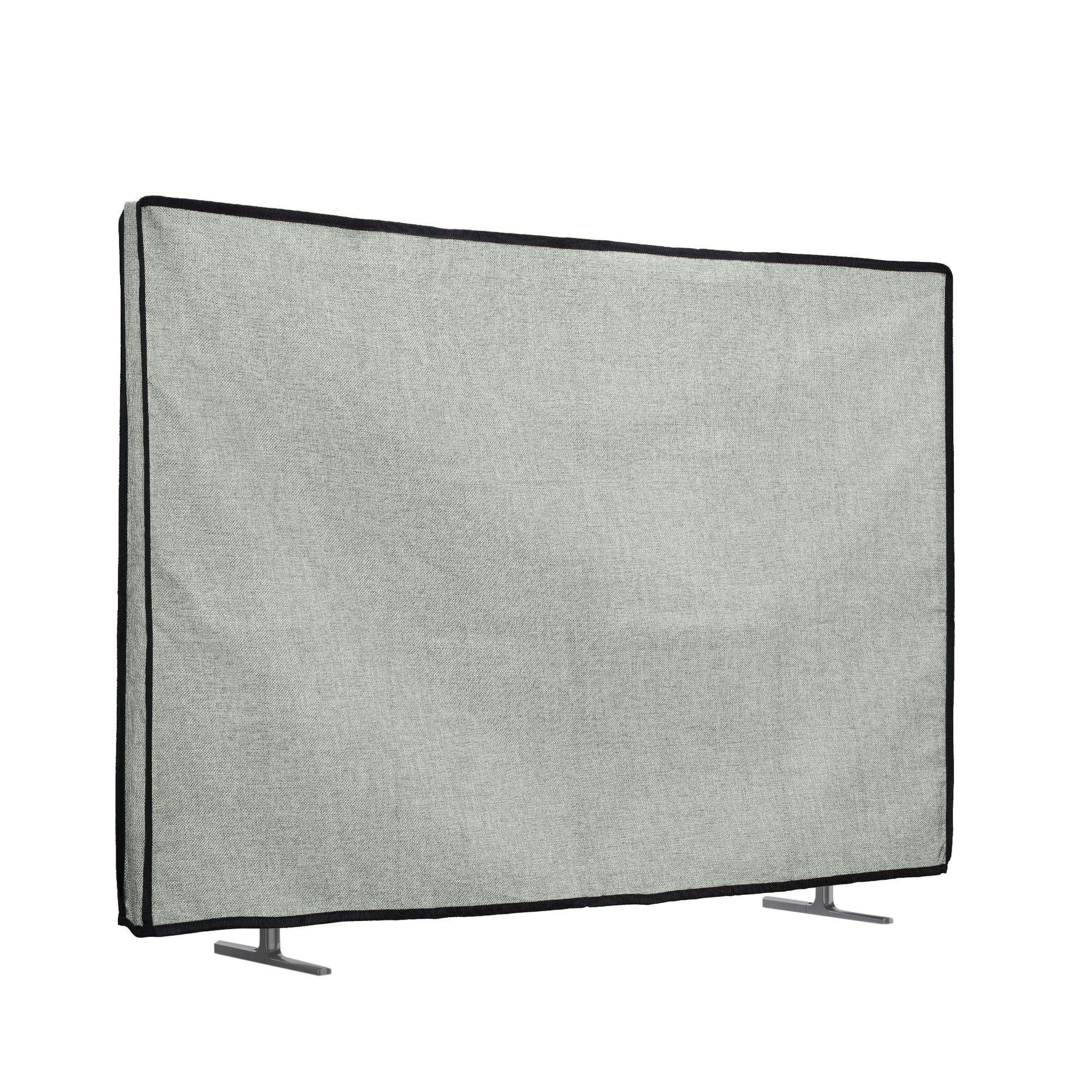 Custodia TV Kwmobile 24 Pollici - Copertura Antipolvere, Lino, Nero, Per Esterno E Interno - Foto 3