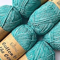 Vista 10 de Cotton to The Core - Hilo de algodón para ganchillo, paquete de 6 (852 yardas/300G), patrones gratuitos, apto para principiantes, hilo suave