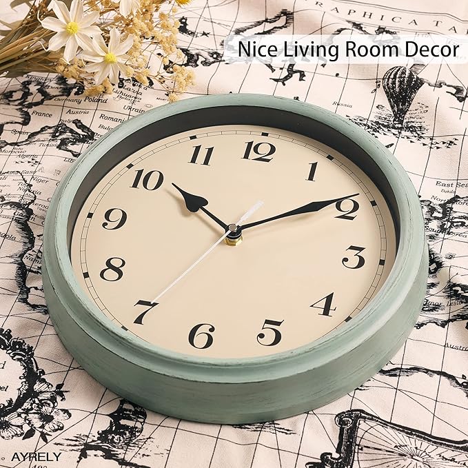 Reloj de Pared Vintage AYRELY 29 cm Analógico Silencioso miniatura 6