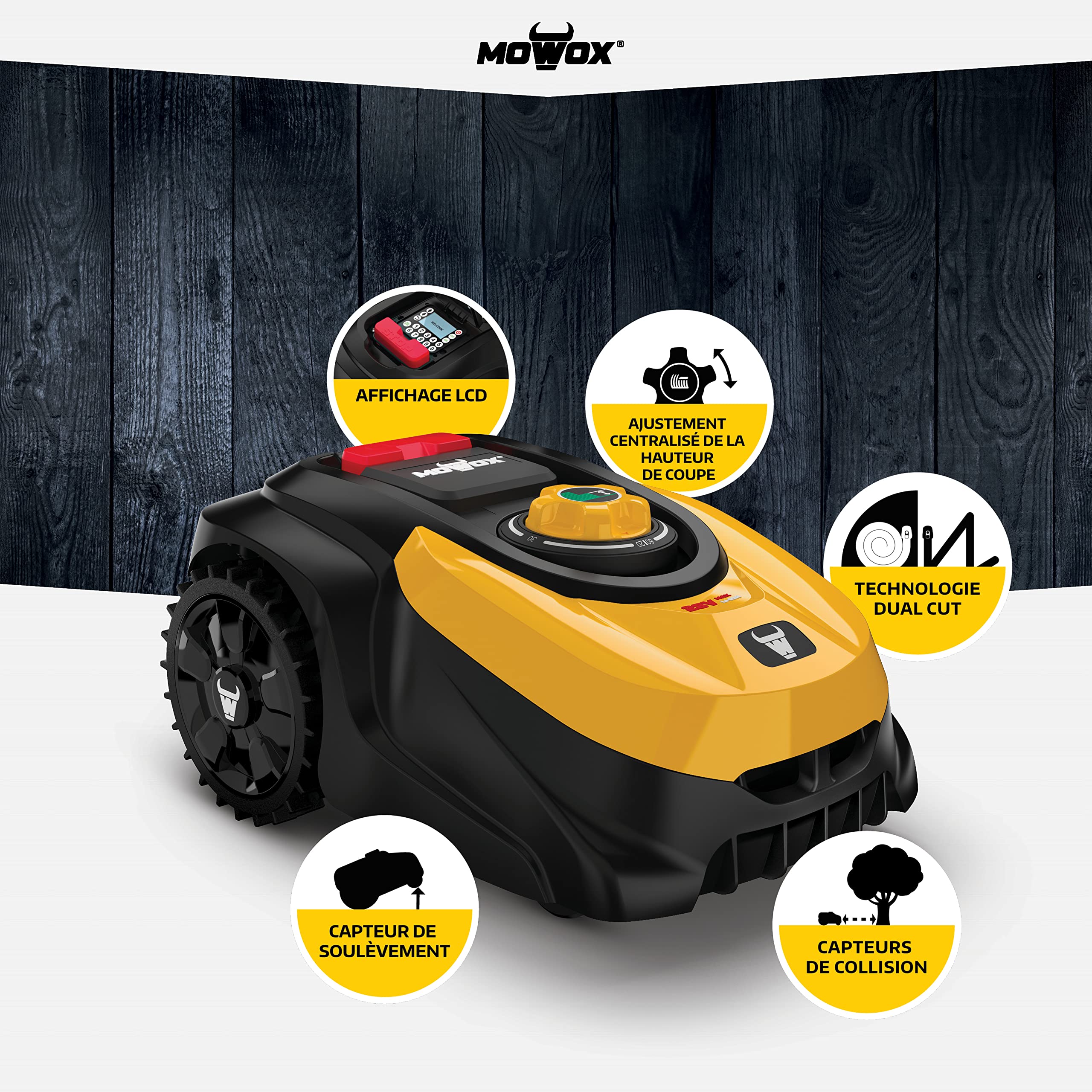 Mowox® RM 600 Li Tondeuse Robot avec Fonction multizone pour pelouse jusqu'à 600m² — vue 3
