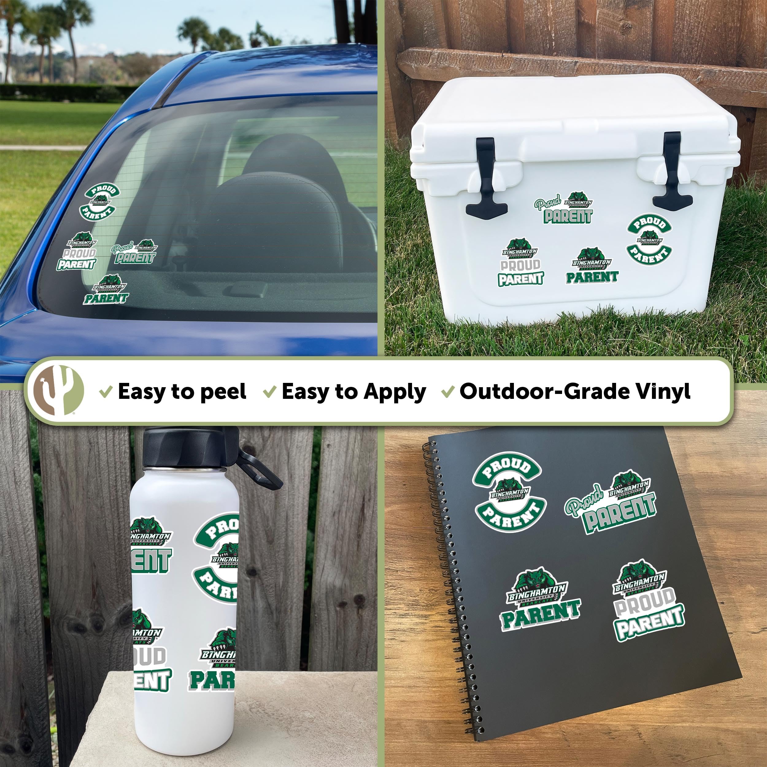 Binghamton University Sticker Sheet - 23 Vinyl Decals For Laptop, Car, Water Bottle | Officially Licensed