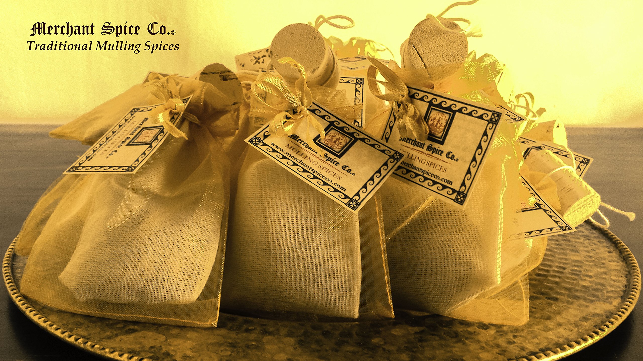 Traditional Mulling Spices from the Gift Set Collection by Merchant Spice Co~ 3 mulling spice bags