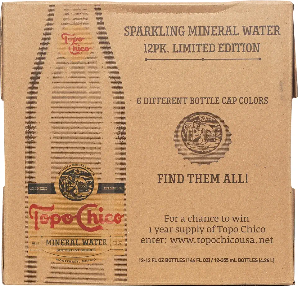(Topo Chico, Water Mineral Carbonated, 12 Fl Oz(Pack of 12)