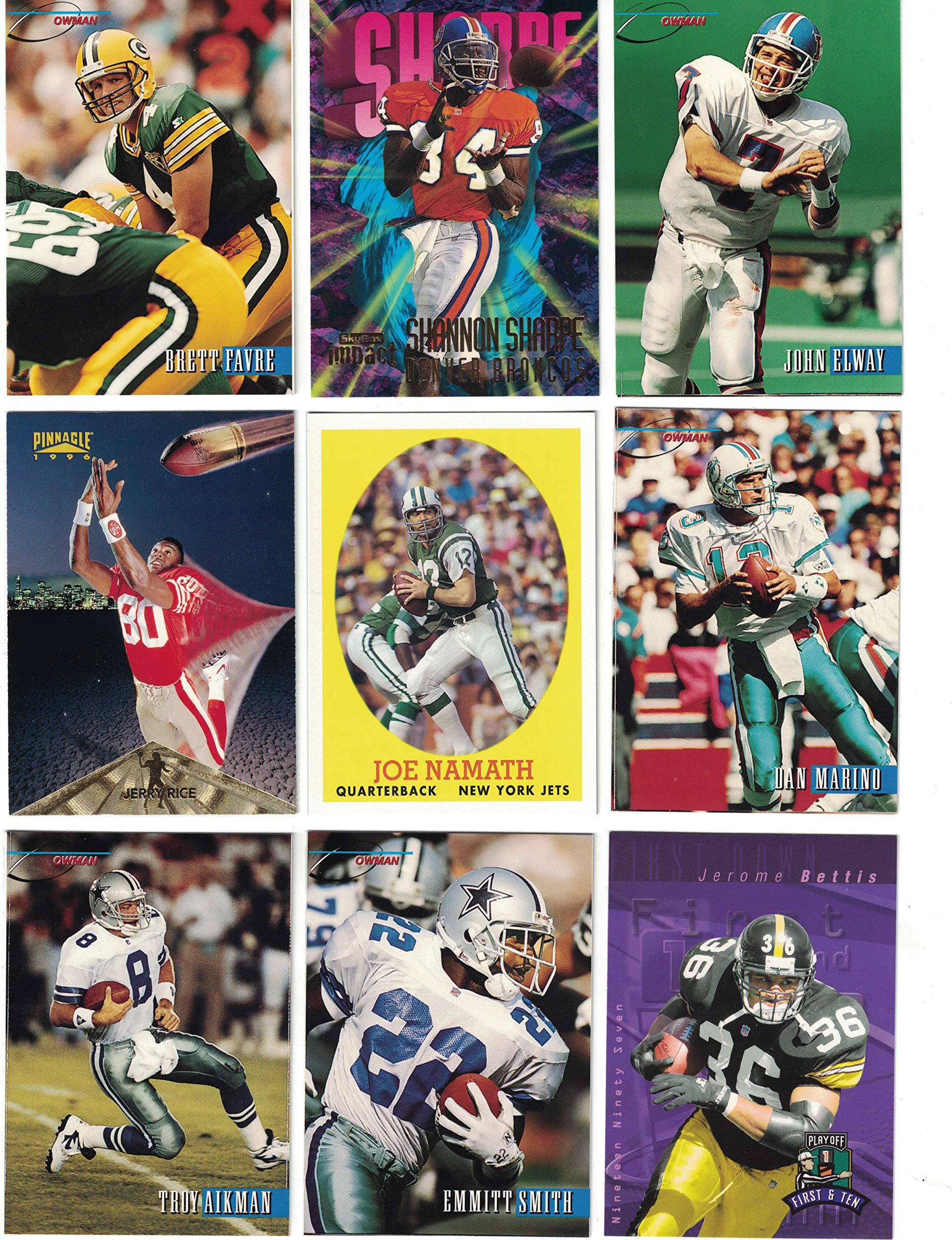 Football Cards: Pro Football Hall of Fame / 50 Different Football Players  Featuring Icons such as Joe