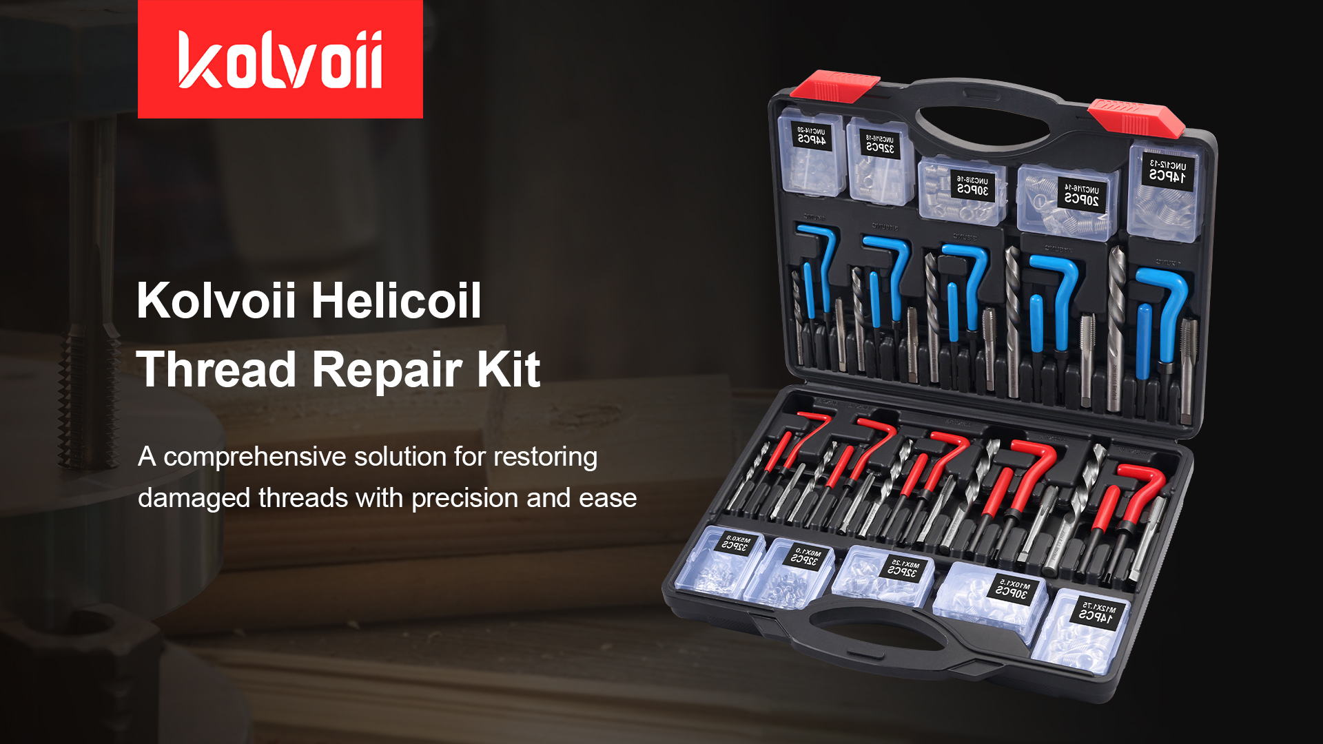 Amazon.com: Kolvoii M10×1.0 Helicoil Thread Repair Kit, Metric M10