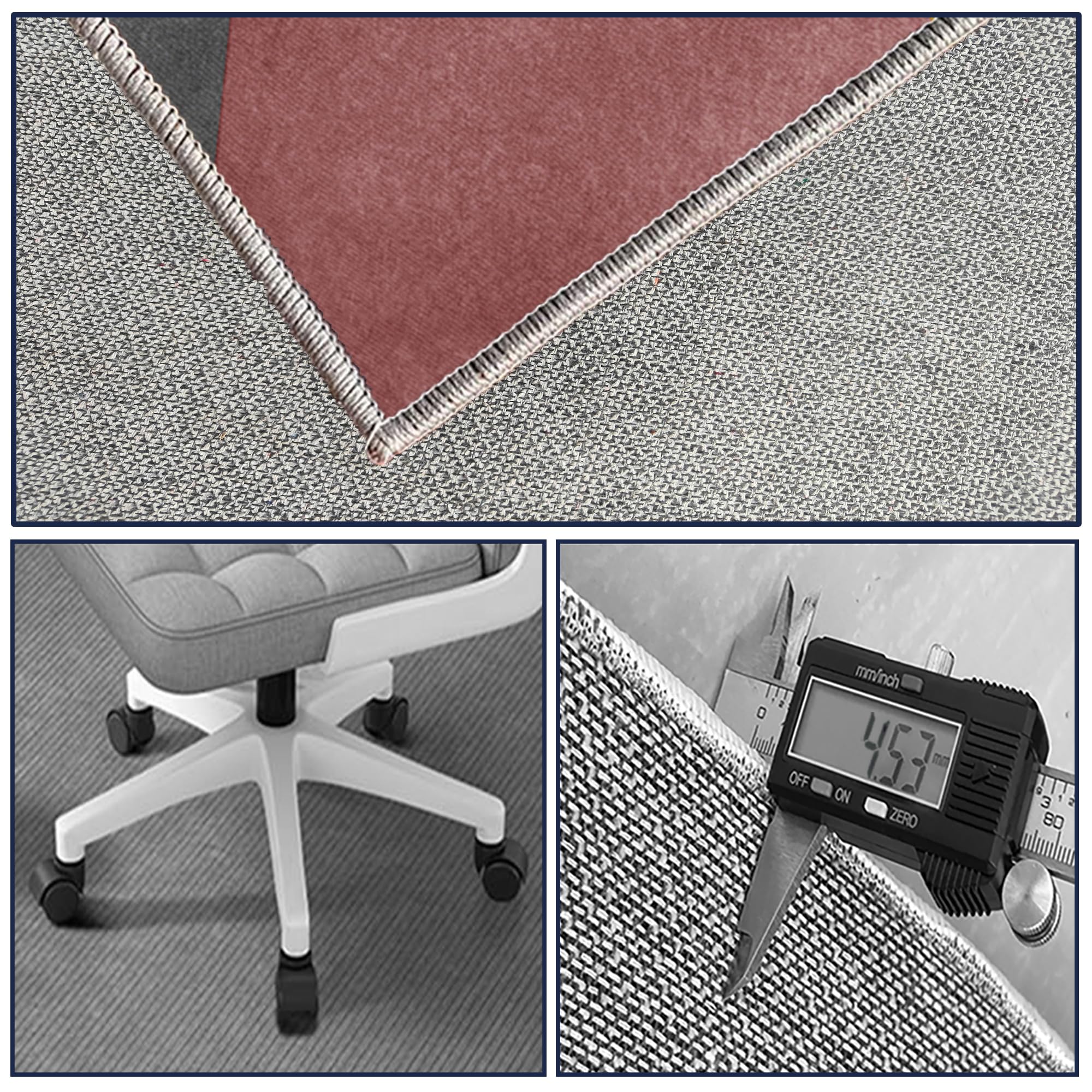 180 x 200 cm Tapis Chaise de Bureau, Tapis Fauteuil Gaming, Tapis Bureau Sol, Tapis Protection Sol Chaise Bureau, pour fauteuils de Gaming de Sol Convient au Bureau à Domicile