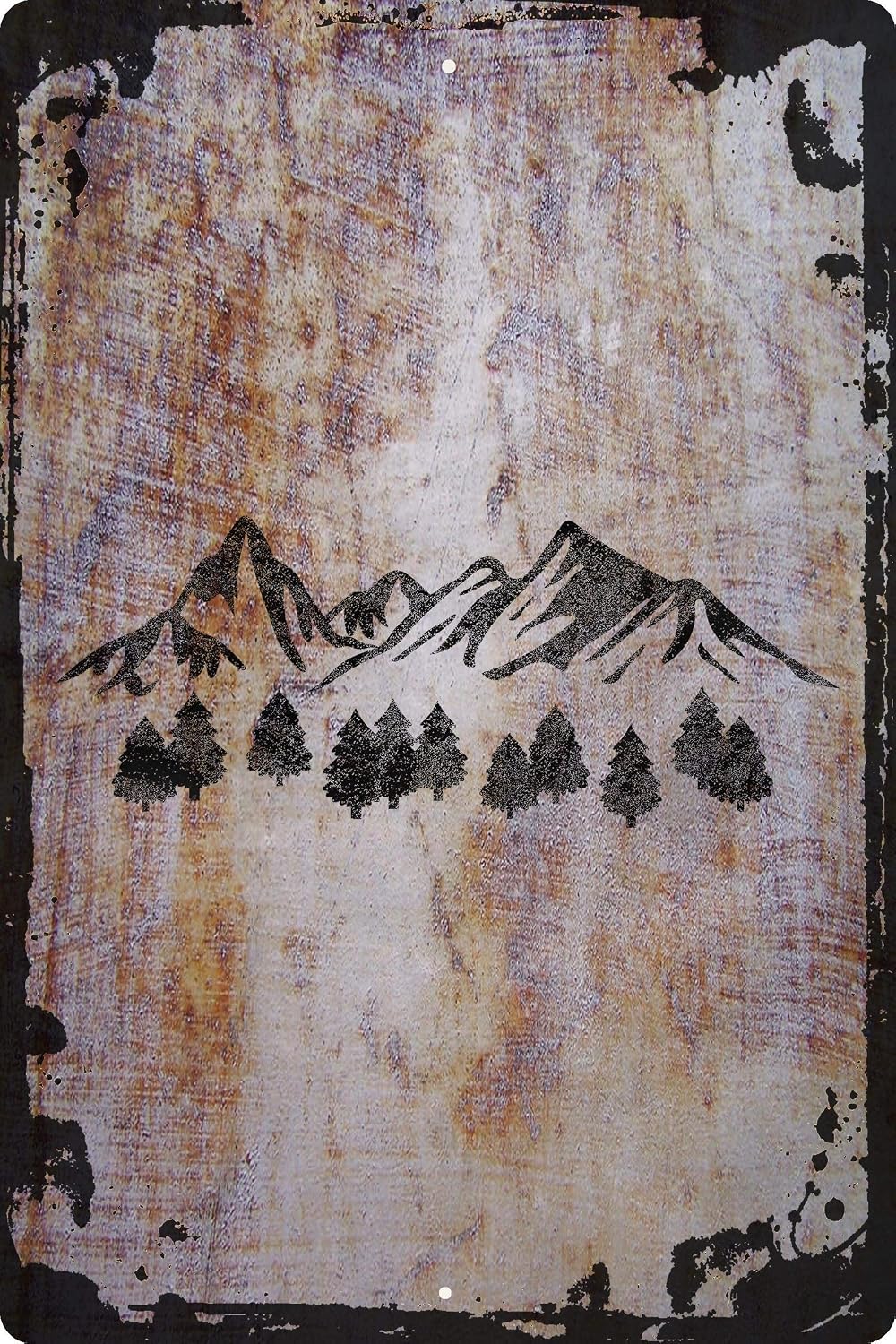 Wall Sign Clip Art Mountain Range And Forest Outdoors Adventure Hiking Decorative Art Wall Decor Funny Gift
