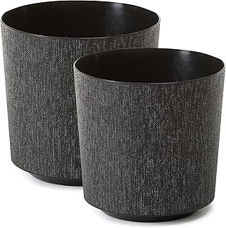 TULMERO Blumentopf matt, Pflanzkübel aus Übertopf Kunststoff Dekorativer Topf für, groß und klein Pflanzen, 2er-Set blumen...