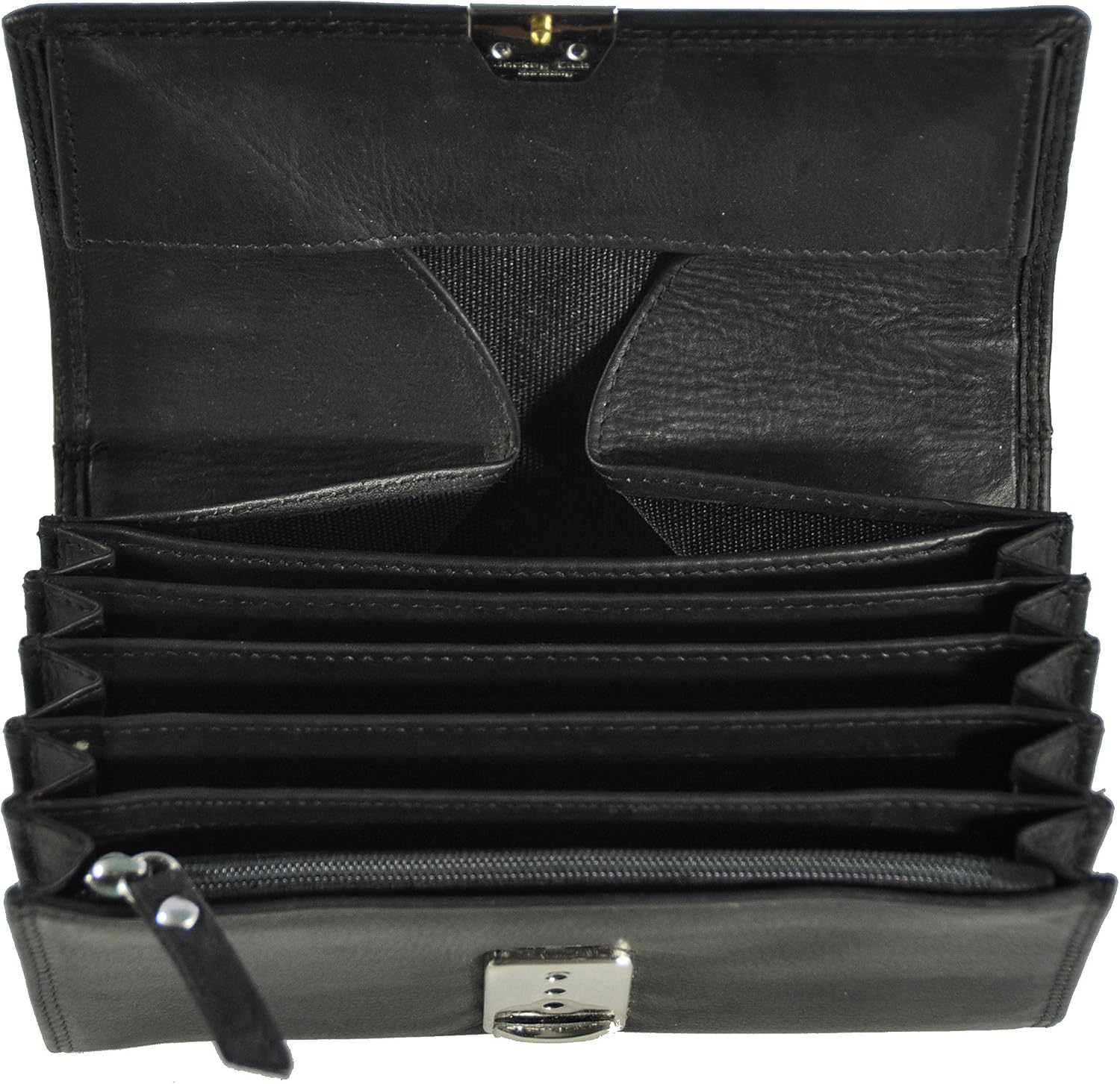 Jockey Club Leather Waiter's Wallet Soft Leather Basic Black, black, S, coin purse - Image 4