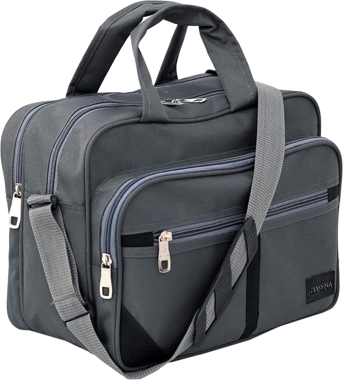 DAHSHA Stylish Nylon Small Sling Cross Body Travel Bag for Business Office Messenger One Side Shoulder Carry Handbag Bag For Men & Women (35 x 18 x 25 Cm), Horizontal- Grey, 35x18x25 cm, Utility