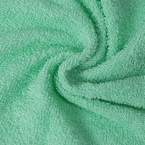 Miniatura 8 de Paquete de 10 paños de rizo de 12 x 12 pulgadas, suaves y absorbentes, perfectos para baño, cara, manos, cocina, spa, hotel, gimnasio y uso