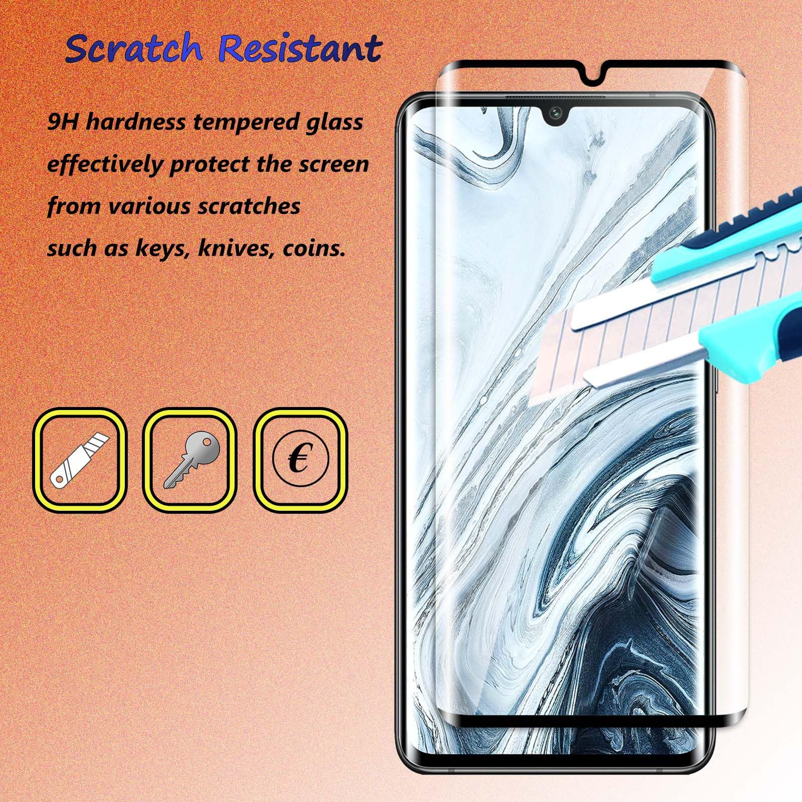 Vetro Temperato 9H Per Xiaomi Mi Note 10 / Note 10 Pro / Note 10 Lite - 2 Pezzi Con Kit Pulizia - 2