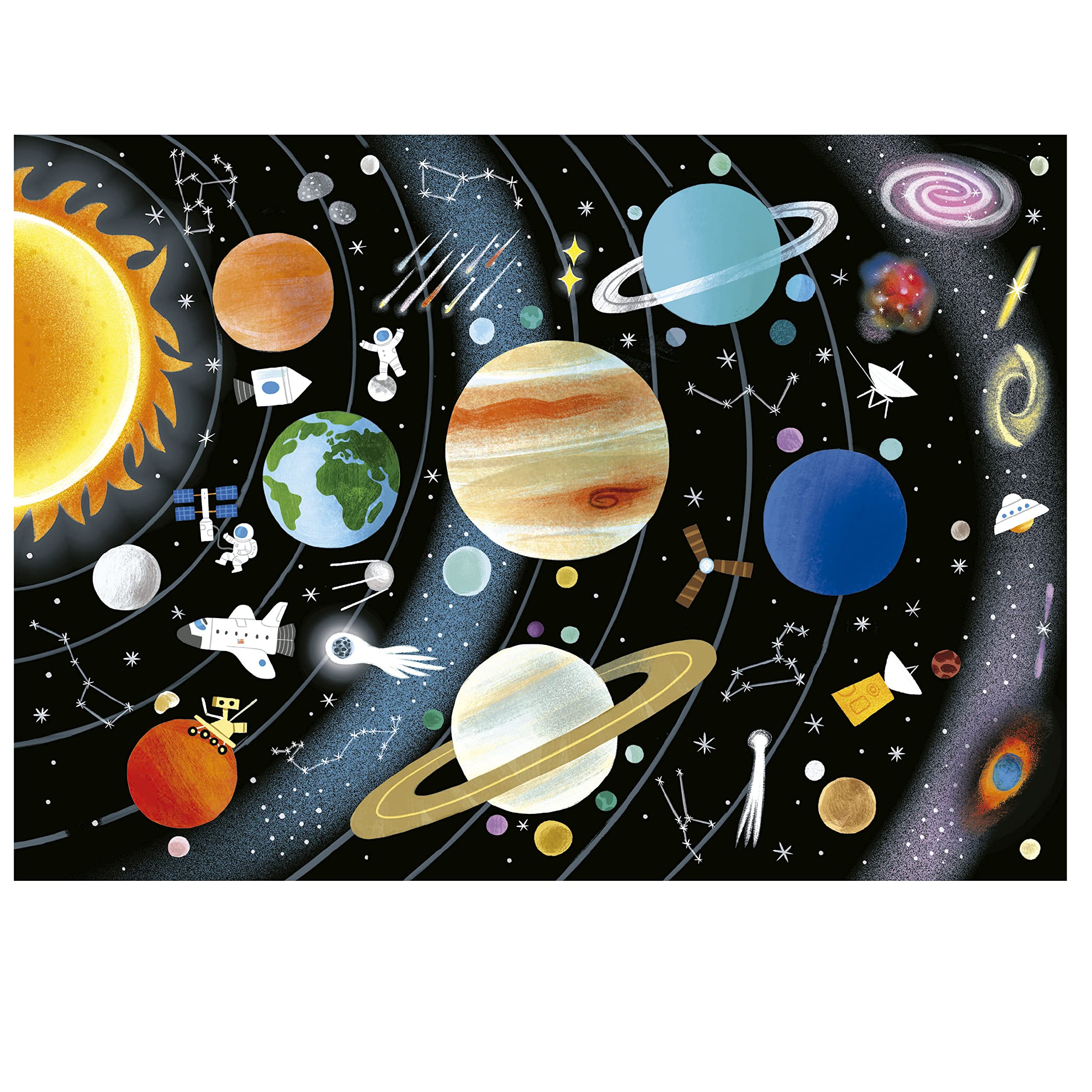 Educa - Sistema Solar | Puzzle Educativo Infantil de 150 Piezas. Medida aproximada una Vez montado: 48 x 34 cm. Compuesto por Grandes Piezas Perfectamente acabadas. Recomendado +6 años (19584)