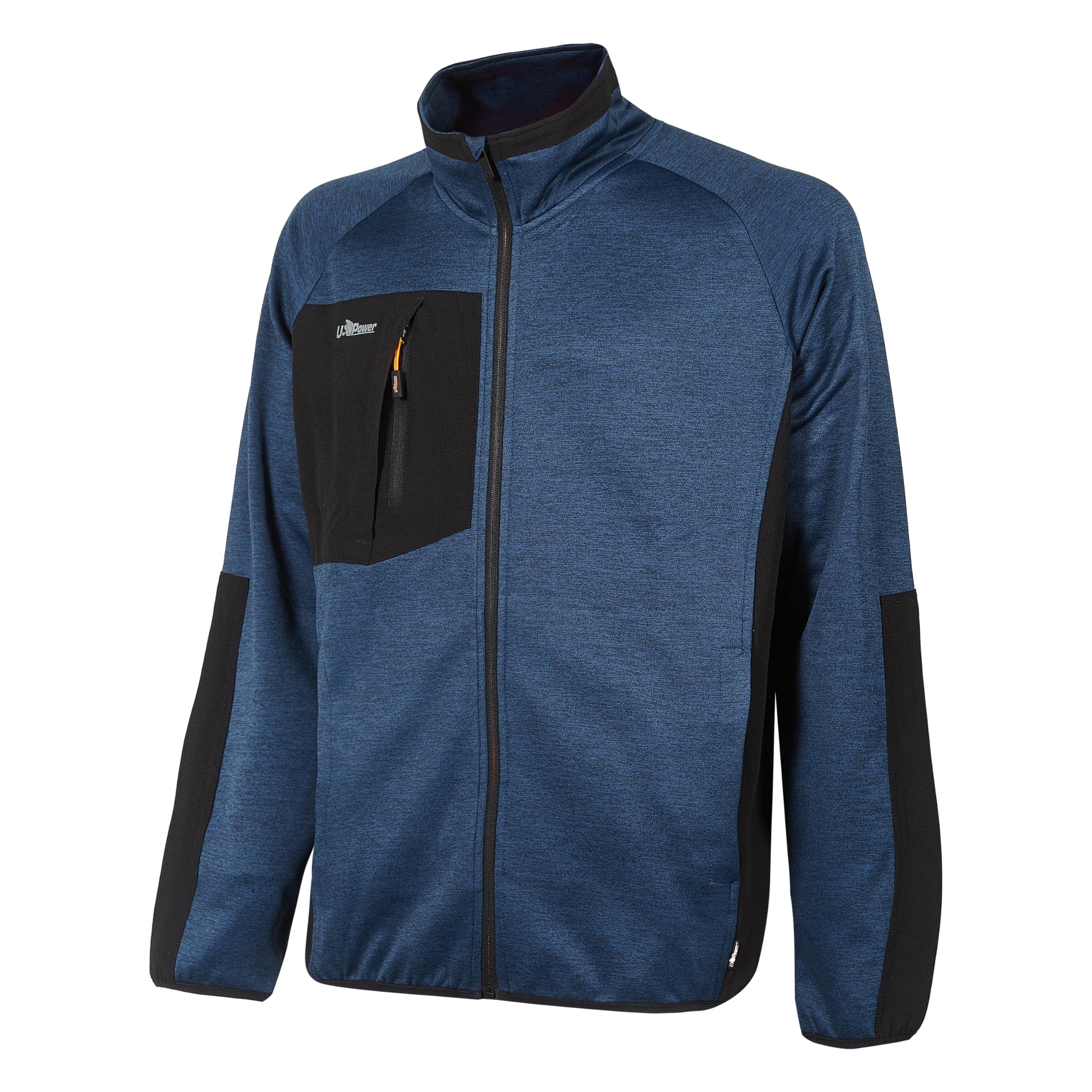U-Power | Felpa da Lavoro con Zip Hull, 100% Poliestere Opaco, Tessuto Tasca: 86% Nylon, 14% Spandex