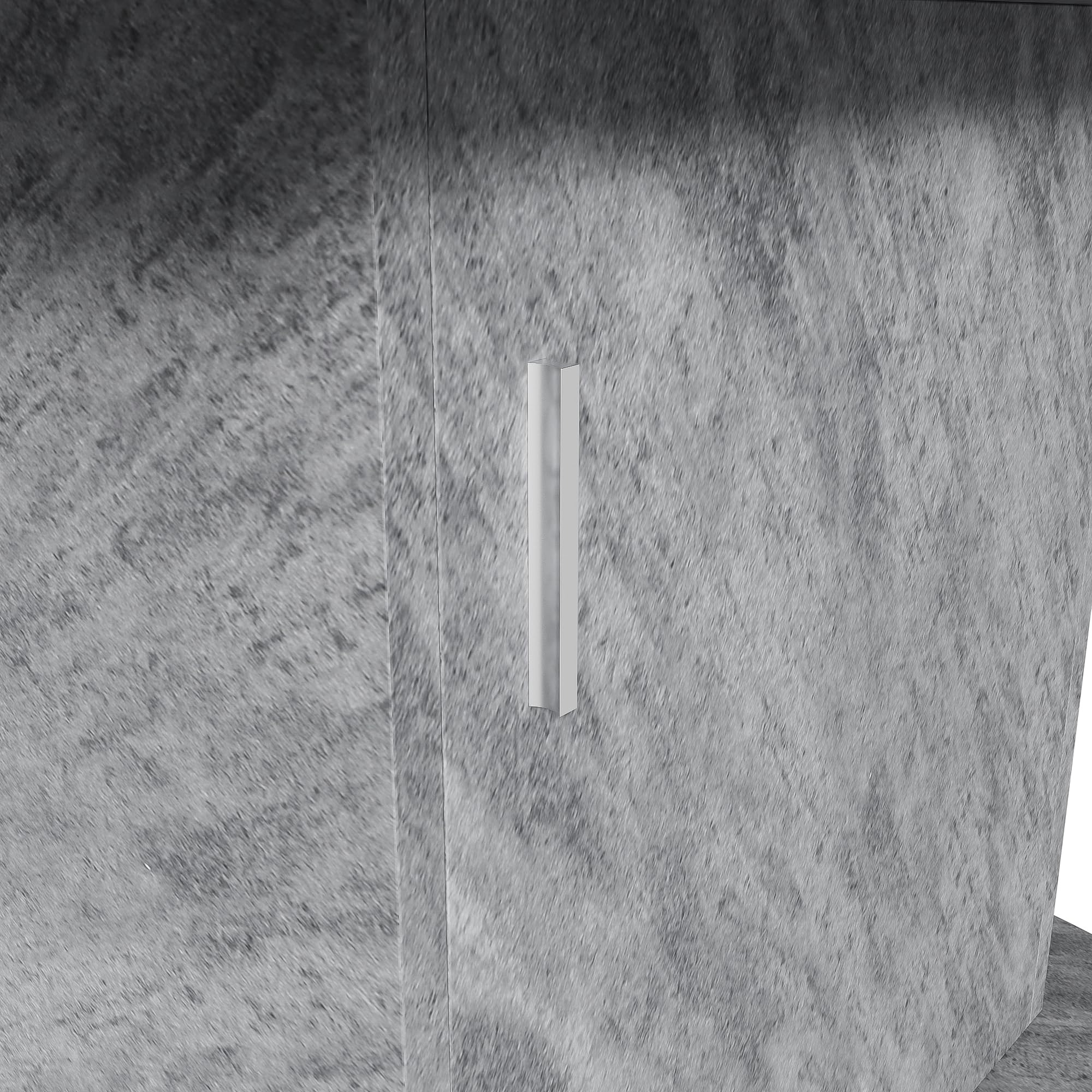 Soweiz Tavolo da pranzo ovale allungabile 110/130x70x75 cm, scrivania moderna con vano portaoggetti, multifunzione salvaspazio (effetto cemento + manico)