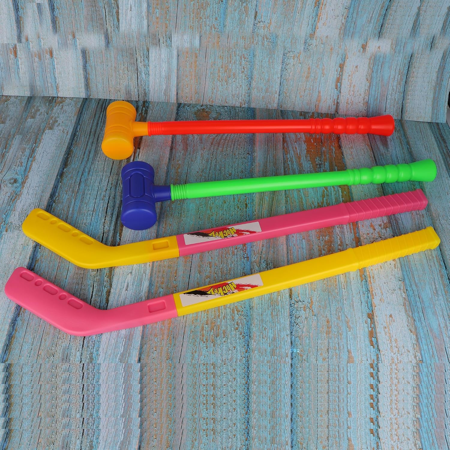 Outdoor Games and Team Sports Set Including Cricket,Croquet, Hockey,Golf with Balls,Wickets, Stumps for Lawn,Backyard,Park