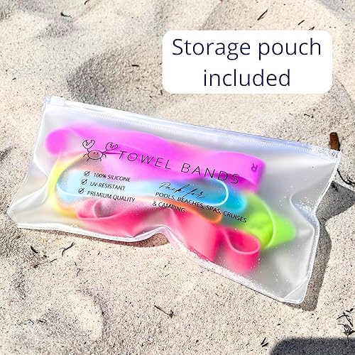 Miniatura 5 de Bandas de toallas (paquete de 6), para sillas de playa, piscina y crucero, extra duraderas, sin engancho, esenciales para cruceros y playa, gran