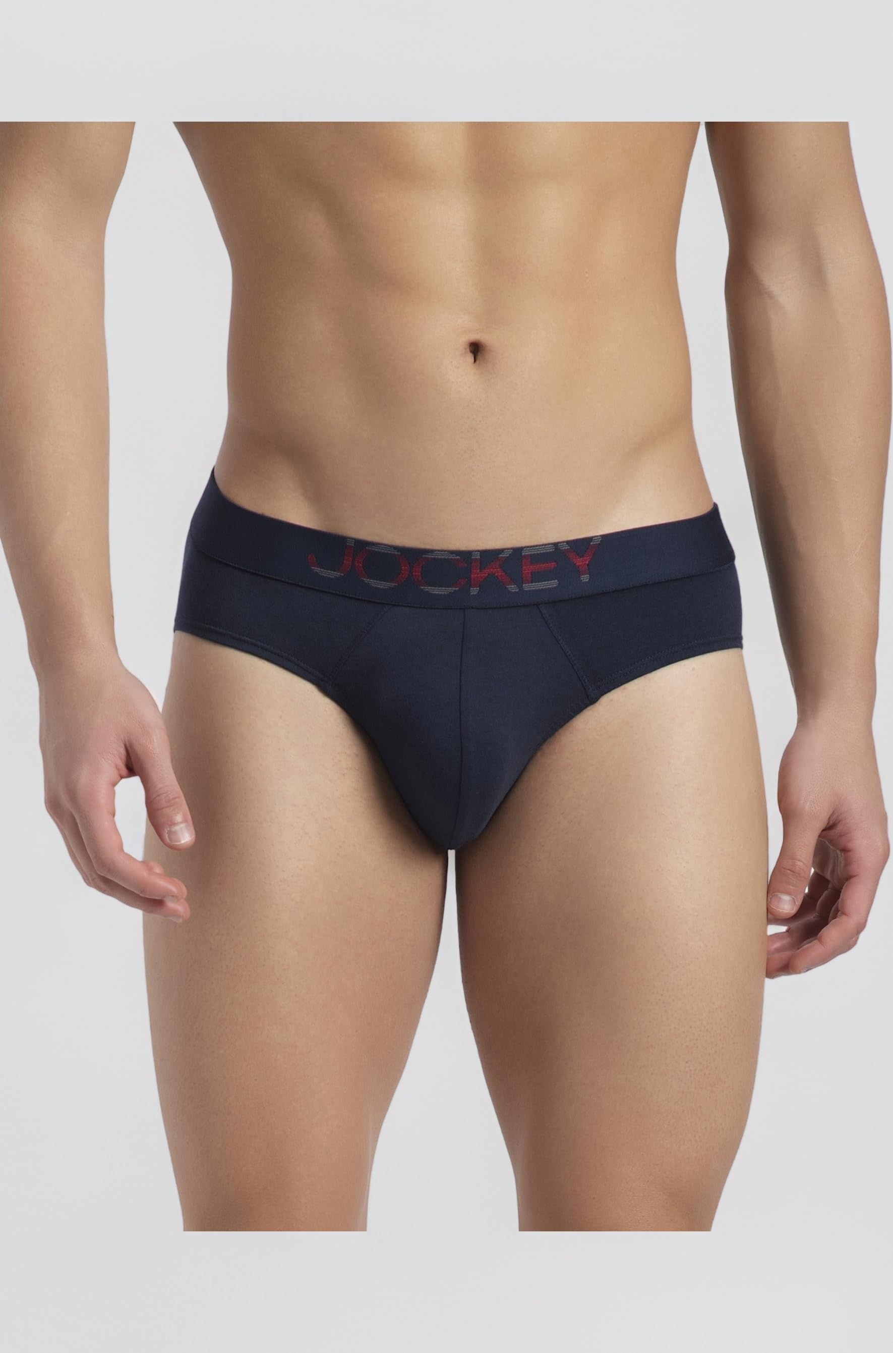 US07 Men Super Combed Cotton Elastane Stretch Solid Brief with Ultrasoft Waistband
