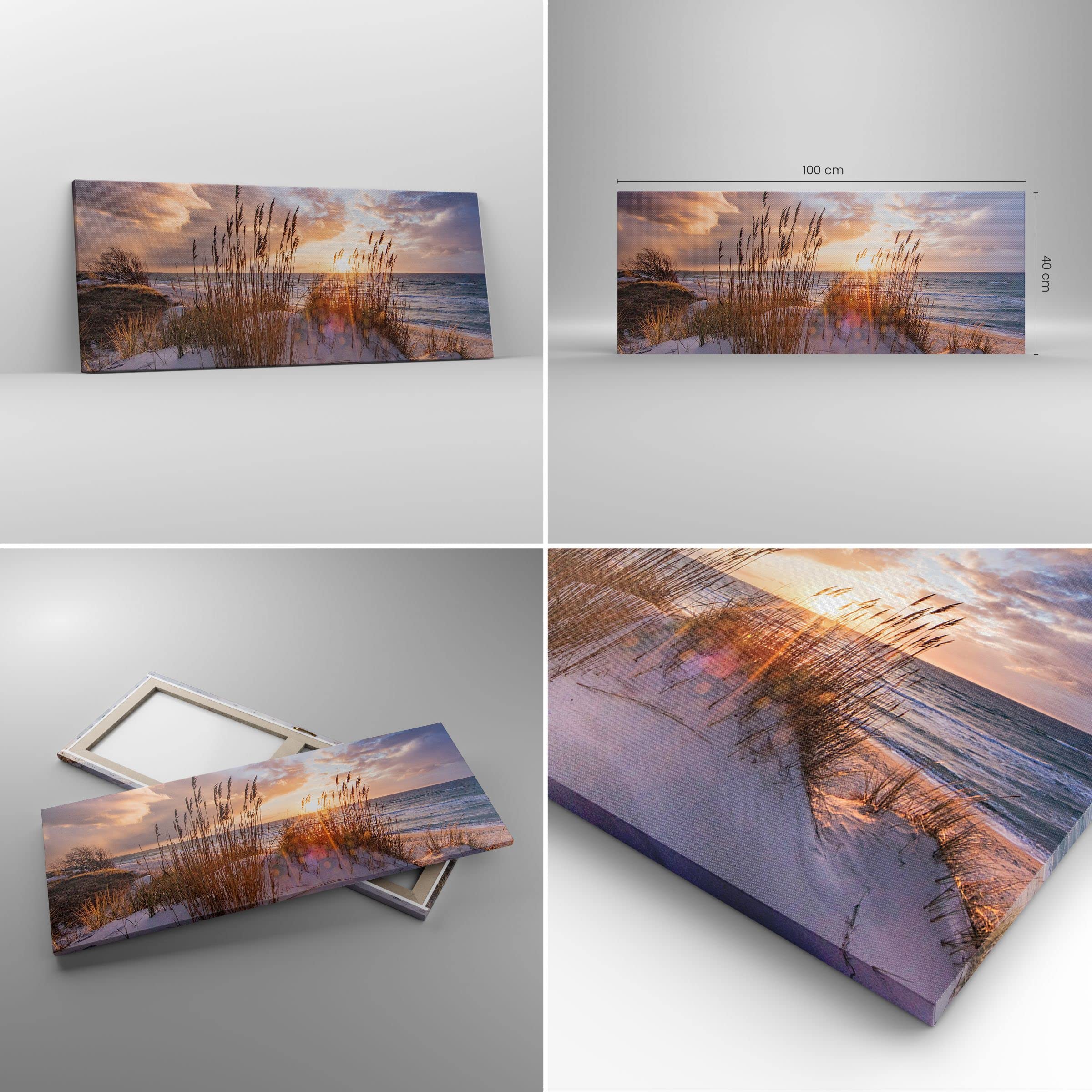 ARTTOR Lienzos decorativos 100x40cm Cuadro Sobre Lienzo Moderno Oeste En La Playa Grande Dormitorio Cocina Cuadros Pared Imágenes Cuadros Decoracion Salon Wall Art Prints Decor Canvas AB100x40-4710