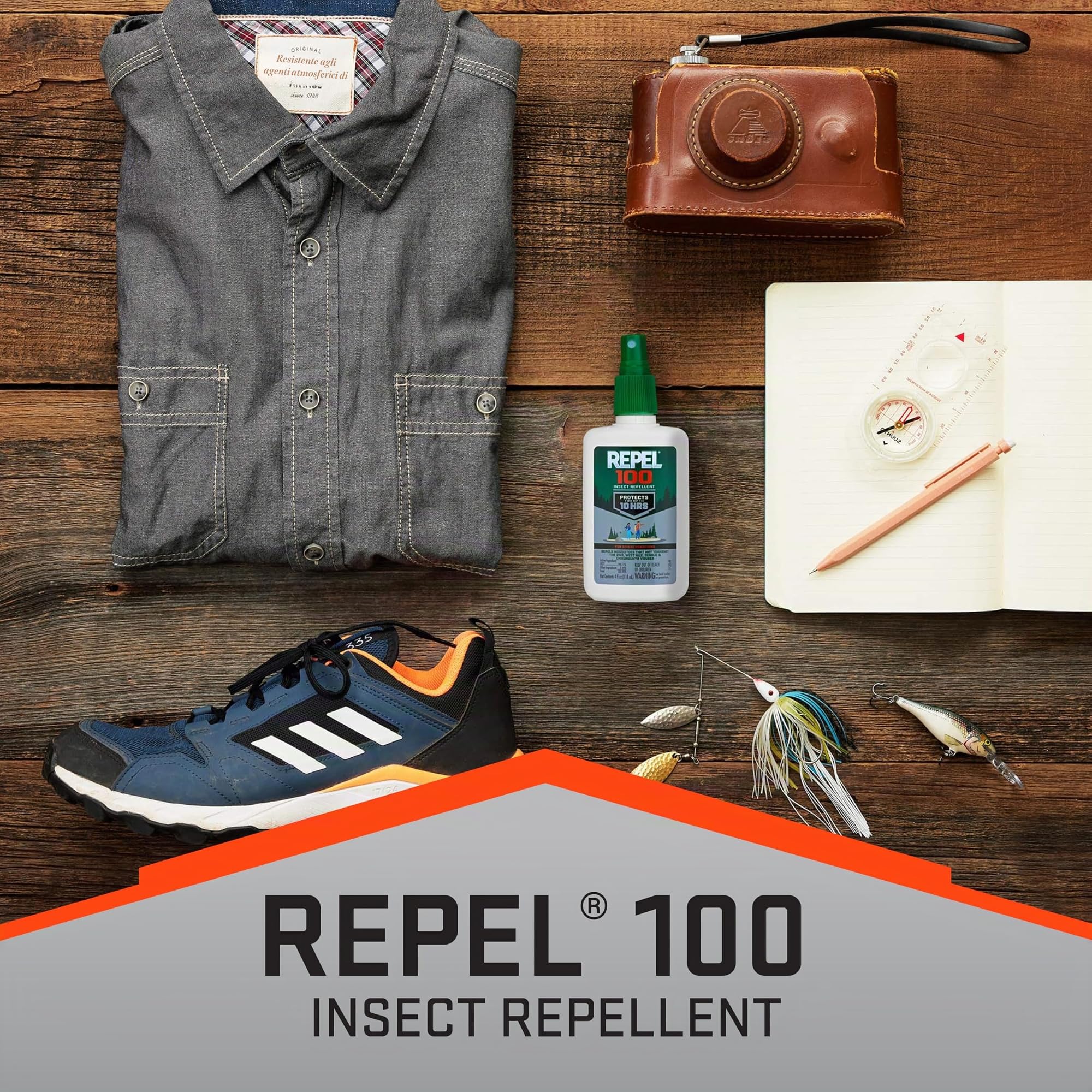 Repel 100 repellenti per Insetti, zanzare, zecche e moscerini, per Condizioni gravi, Protegge Fino a 10 Ore, 98% DEET (Spray Pompa), 100 ml (Confezione da 6)