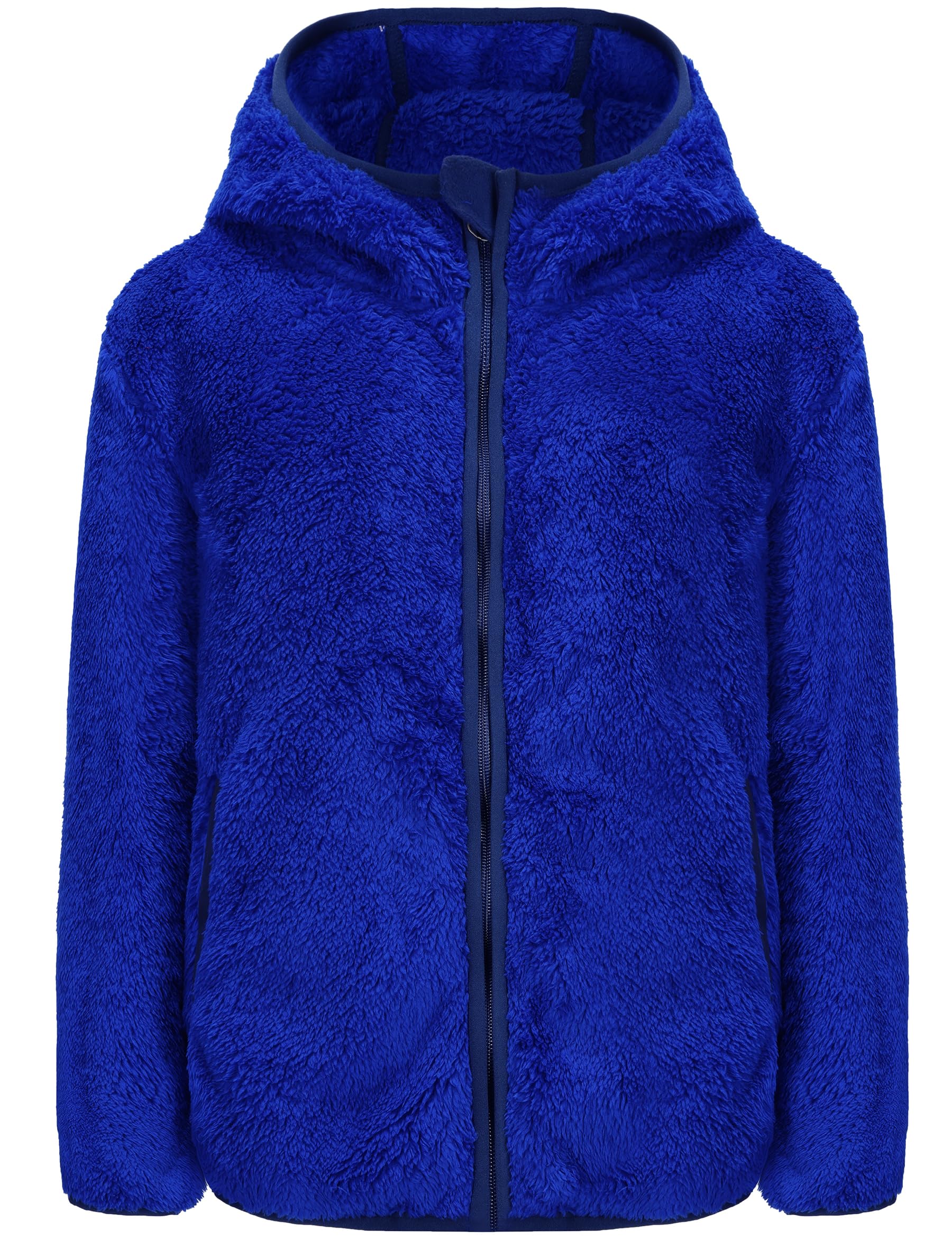 Boys Fleece Sherpa Hoodie Sweatshirts Kids Ultra Soft Full-Zip Jacket
