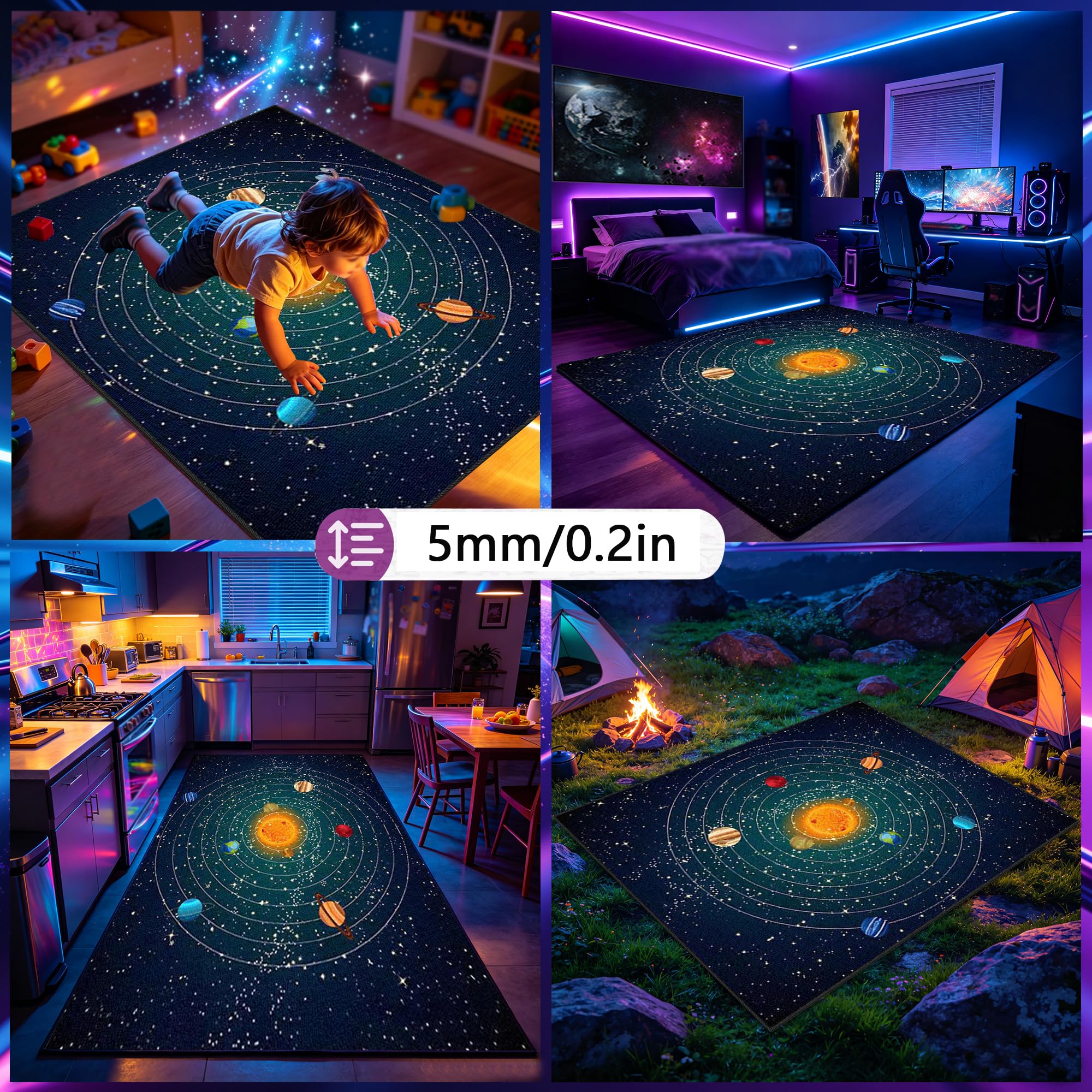Tapis de Jeu pour Chambre de Garçon, Tapis Gamer, Tapis pour Chambre de Garçons pour Salle de Jeu Salle de Jeux Décoration Maison, Lavable Tapis Chambre Ado 3D Tapis de Jeu Gaming 150 x 210 cm