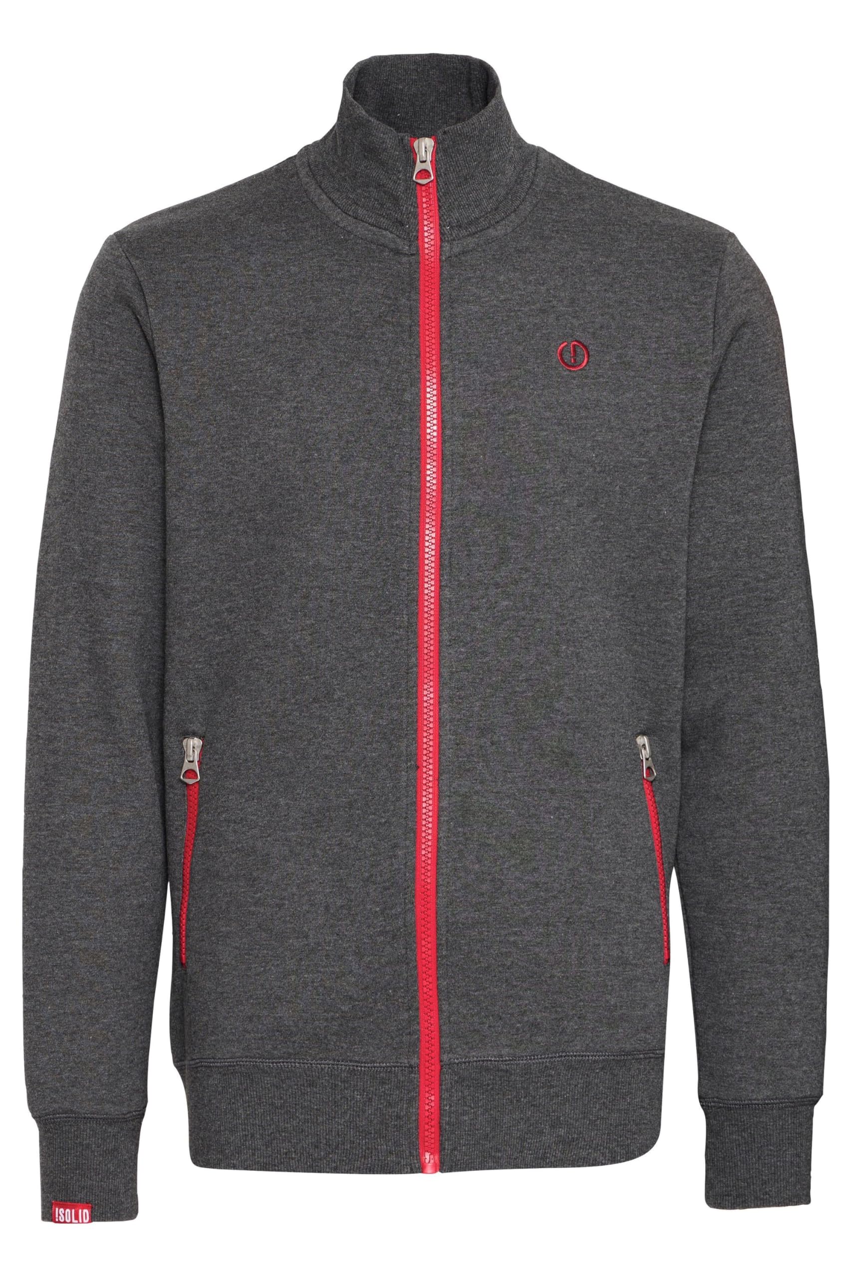 !SOLID SDBennTrack Herren Sweatjacke Cardigan mit Reißverschluss und Stehkragen