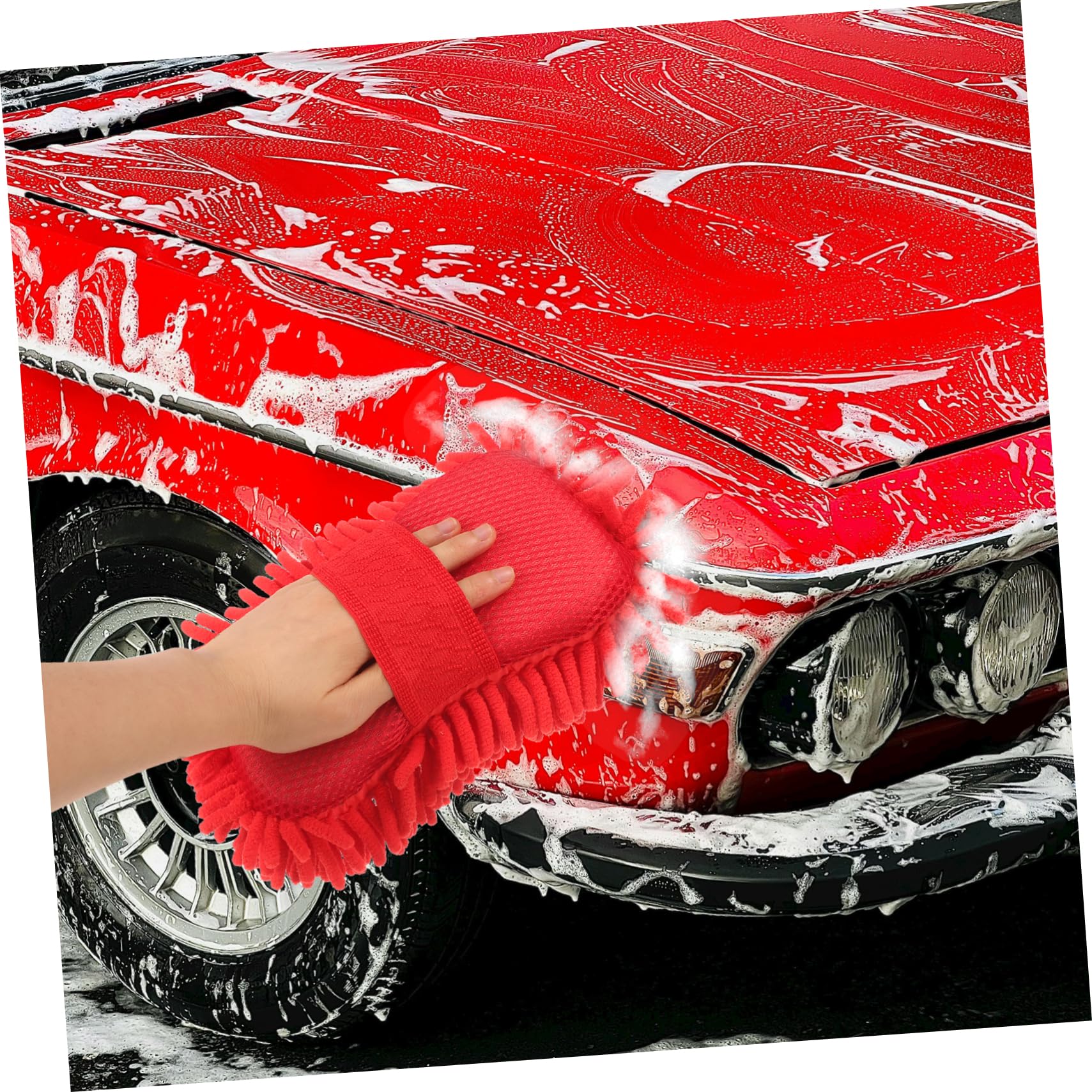 5piezas Esponja De Limpieza Ultra Absorbente para Coches Guante De Microfibra Reutilizable para Lavado De Vehículos y Limpieza De Ventanas para Automóviles y Usos El Hogar