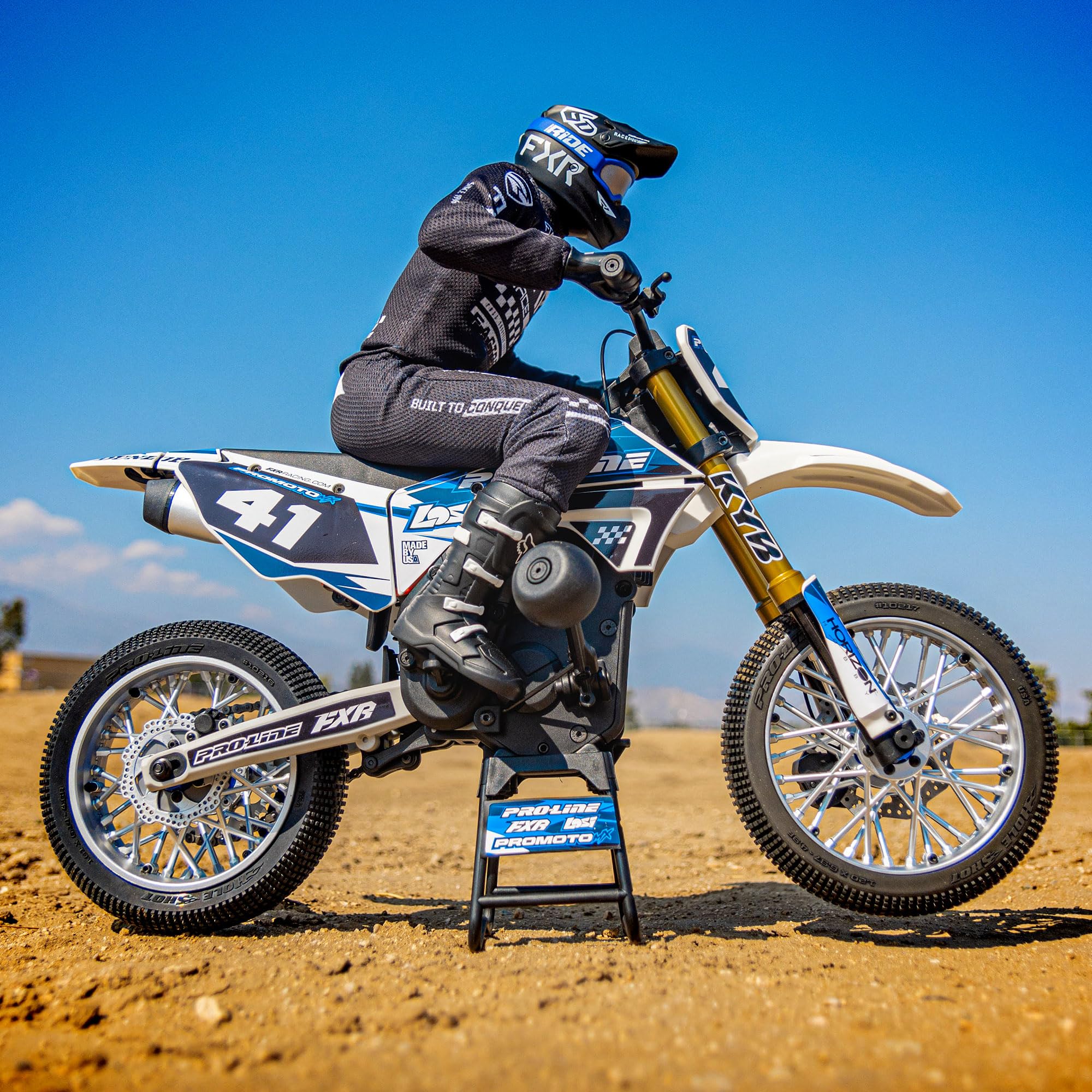 Losi Promoto MX 青 リポ2本付き プロラインタイヤ仕様 Losi